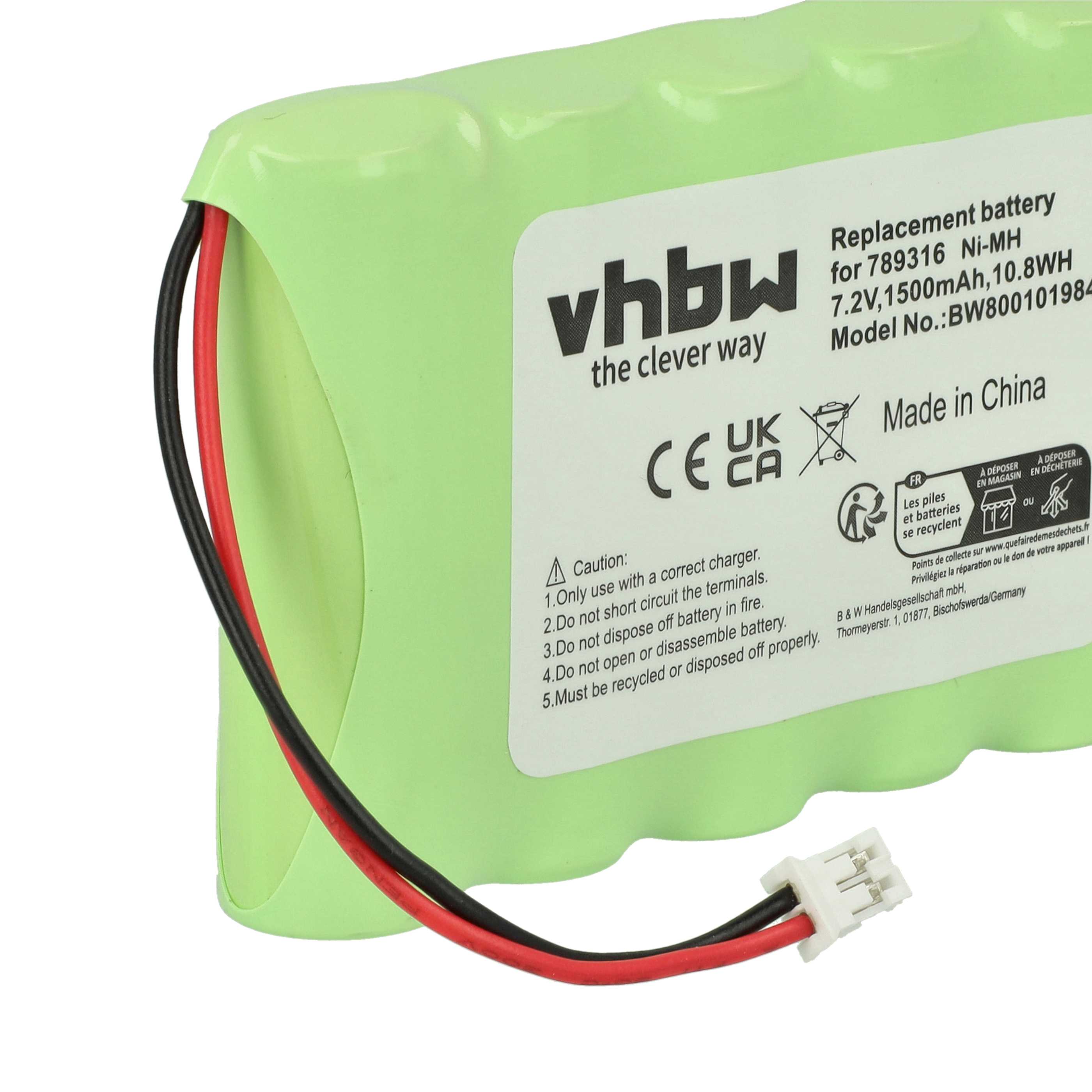 5x Batteries remplace Ingenico 6VHAAL, 6N120SFE-15615 pour scanner de code-barre Incognito - 1200mAh 7,2V