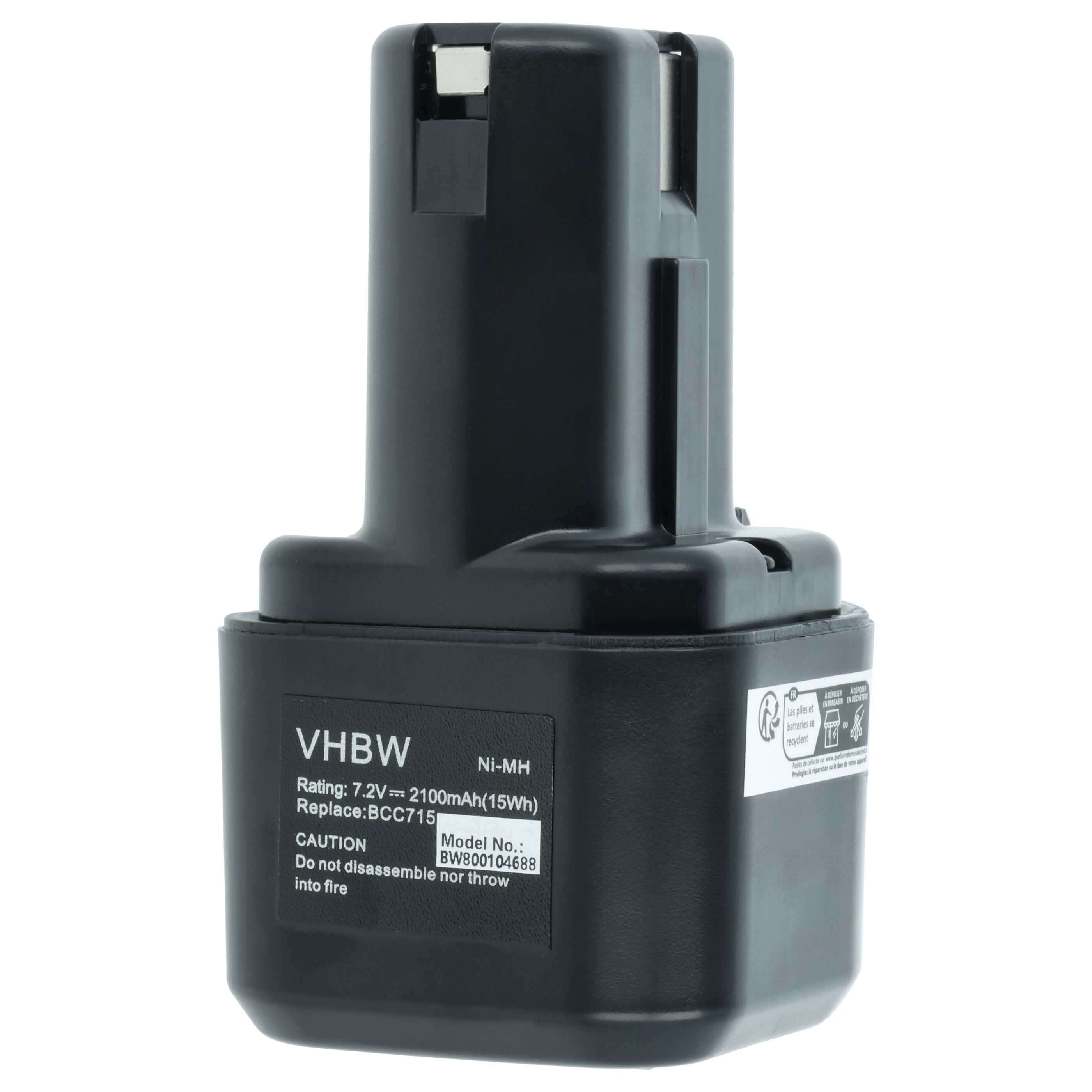 Battery replaces Hitachi EB712S, 325292, EB714S Electric Power Tool - 2100 mAh, 7.2 V, NiMH