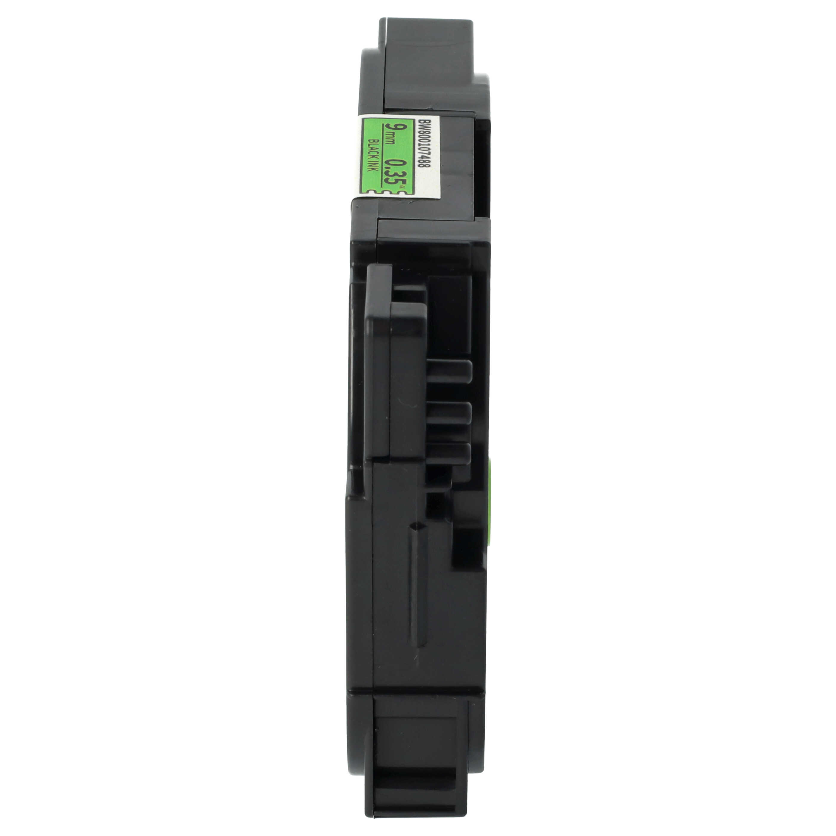 Cassette à ruban remplace Brother TZ-221, TZE-221 - 9mm lettrage Noir ruban Vert fluo