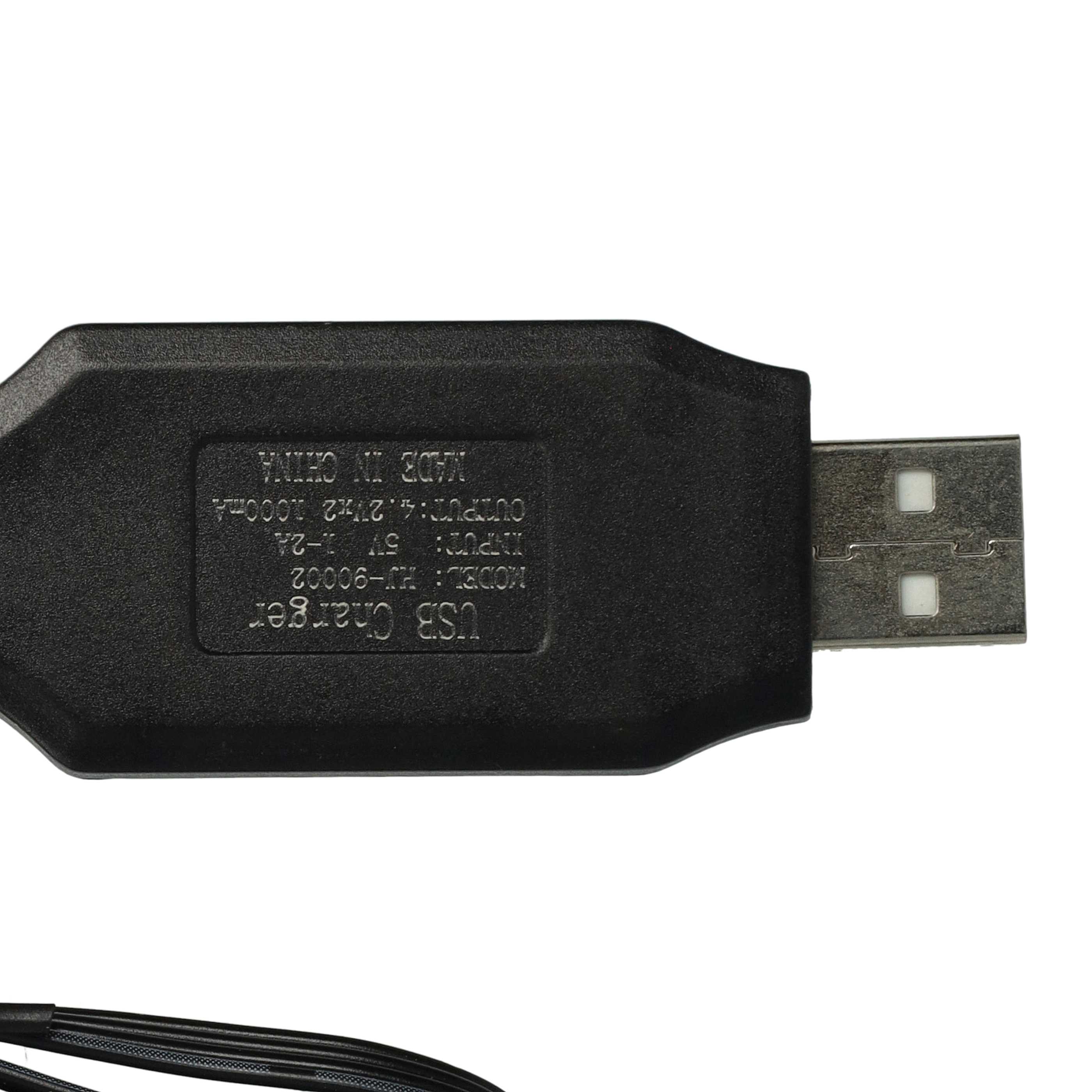 USB-Ladekabel passend für RC-Akkus mit SM-4P-Anschluss, RC-Modellbau Akkupacks - 60cm 7,5V