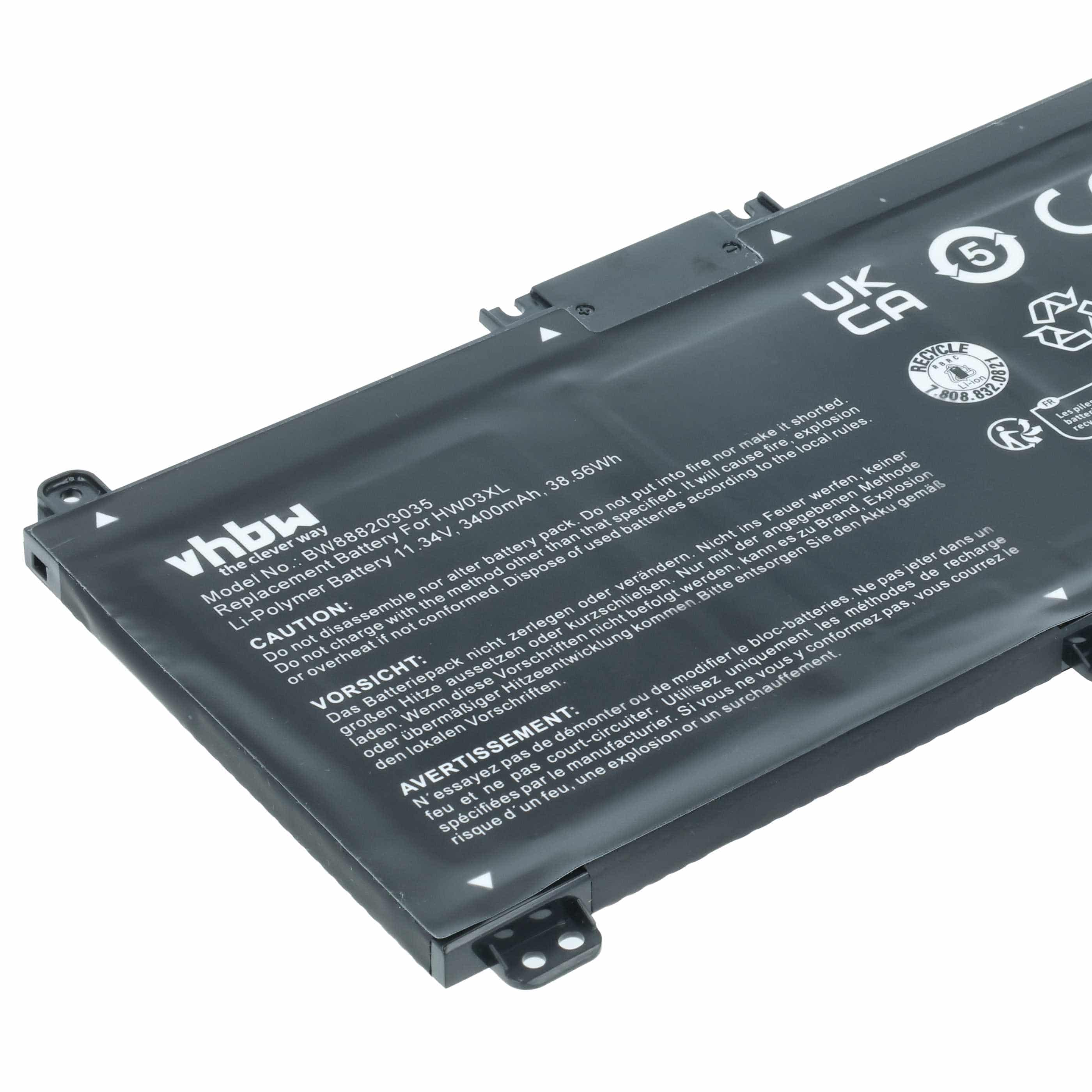 Akumulator do laptopa zamiennik HP HSTNN-IB9O, HSTNN-IB90, HSTNN-OB2A, HSTNN-LB8U - 3400 mAh 11,34 V LiPo