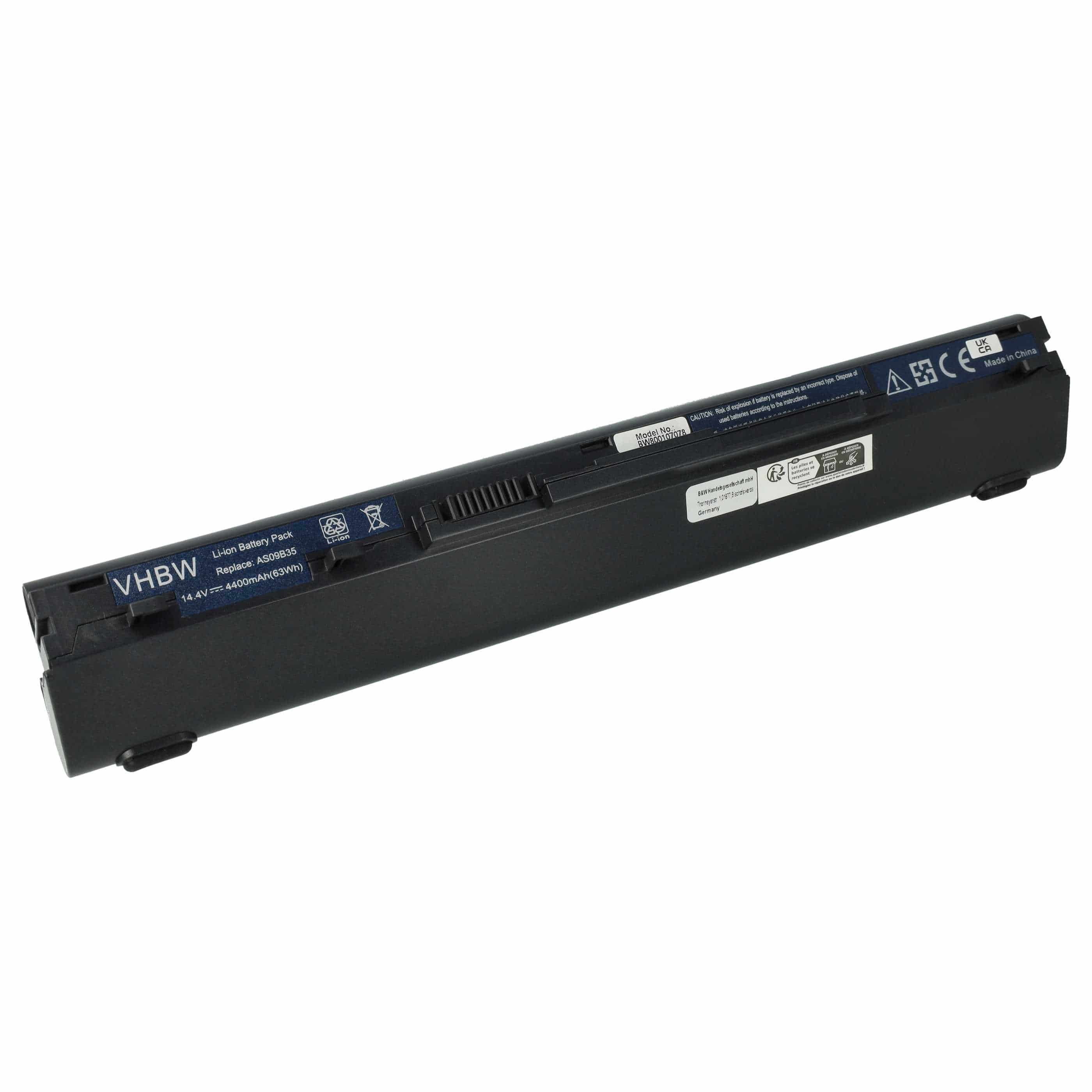 Akumulator do laptopa zamiennik Acer AS10I5E - 4400 mAh 14,8 V Li-Ion, czarny