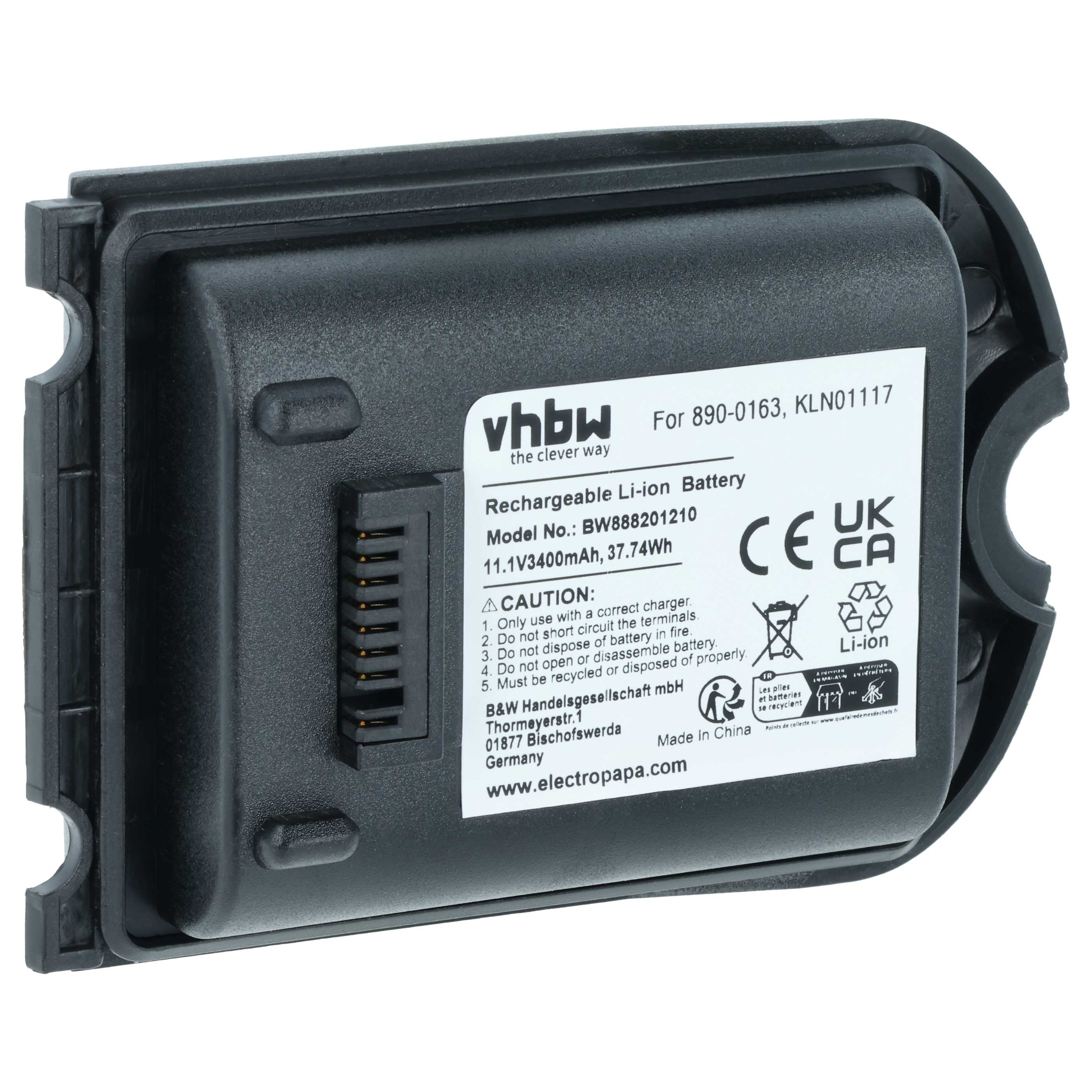 Messtechnik-Akku als Ersatz für Spectra Precision 890-0163-XXQ, 890-0163 für Trimble - 3400mAh 11,1V Li-Ion