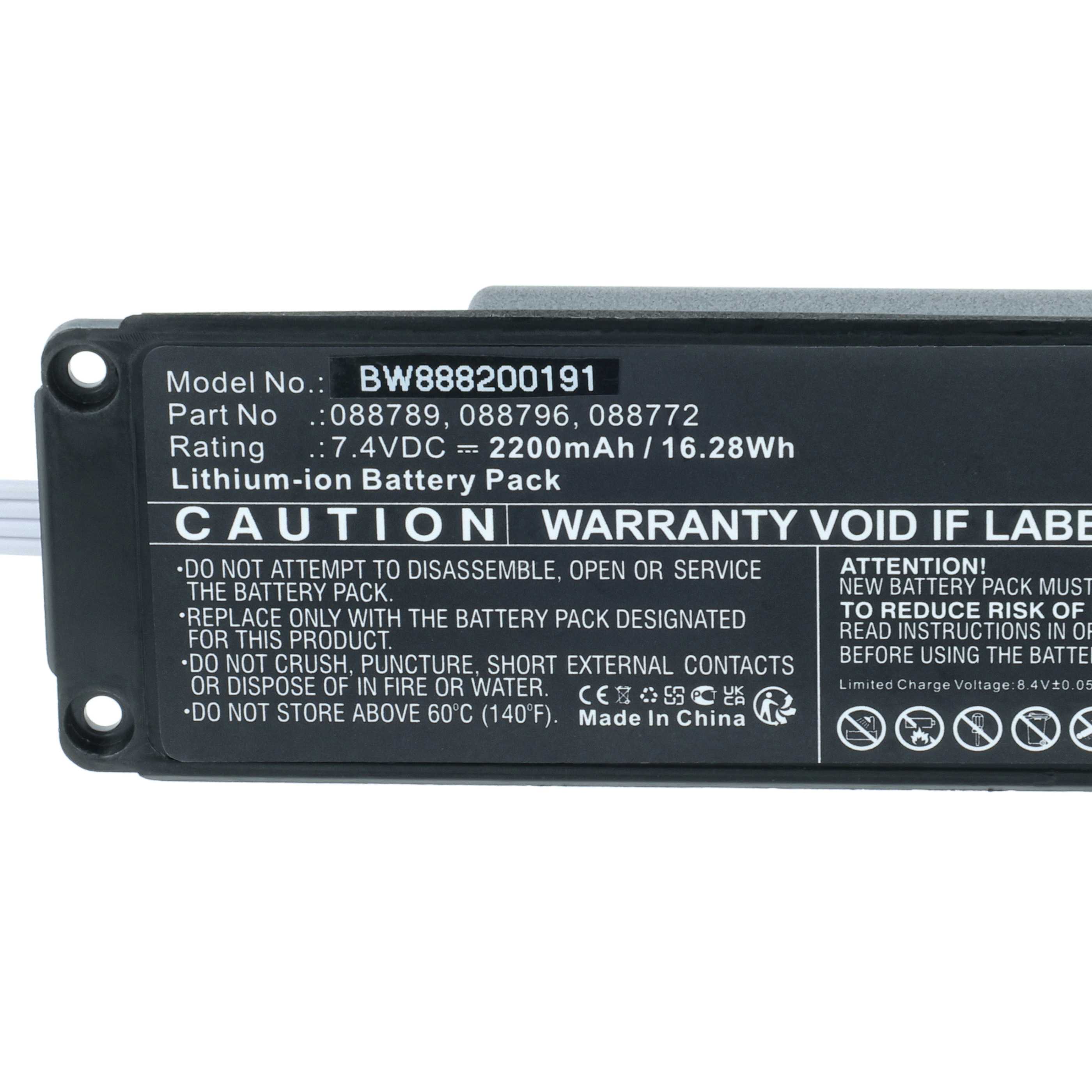 Battery replaces Bose 088796, 088789, 088772, 080841 for Bose Loudspeaker - Li-Ion 2200 mAh