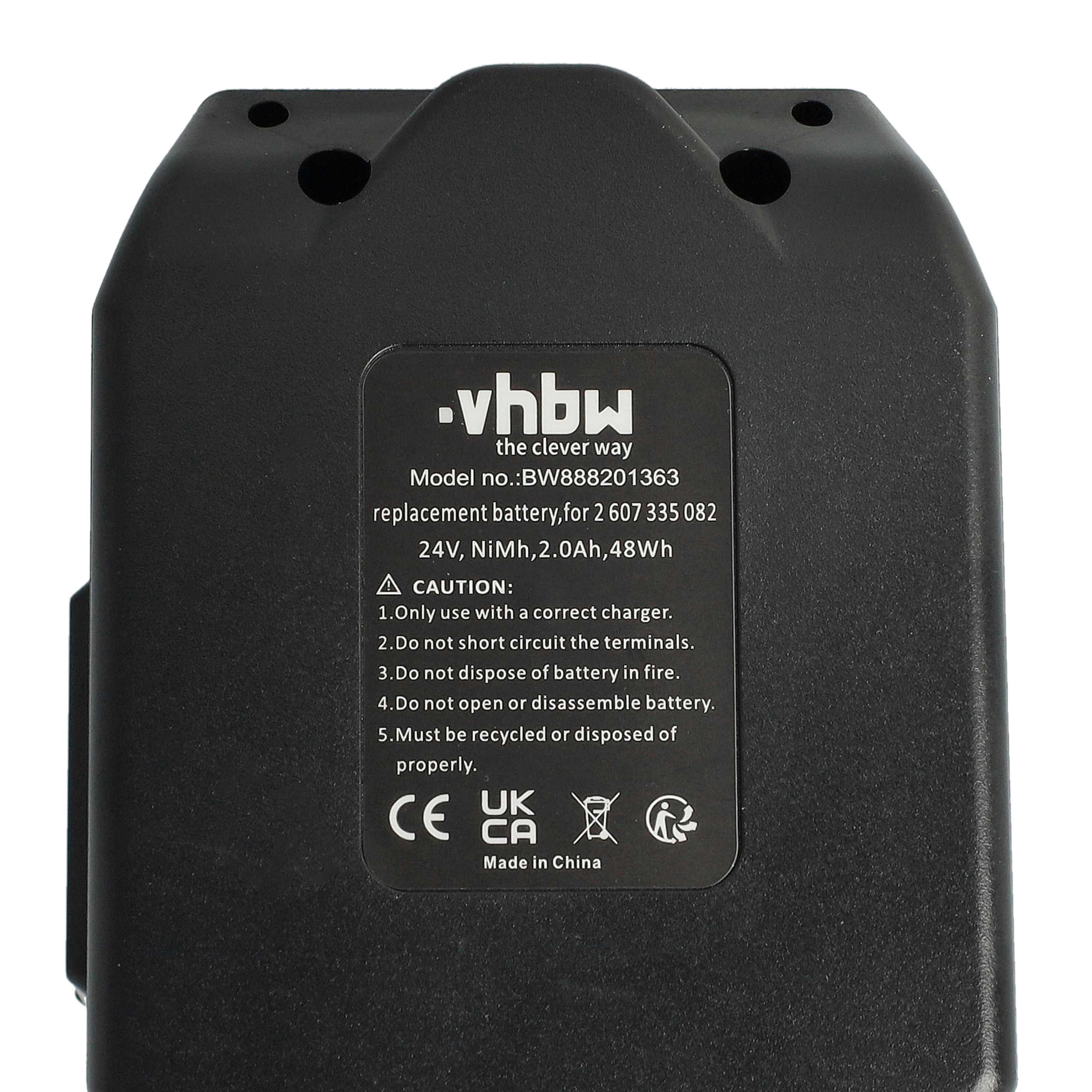 Battery replaces Bosch 2 607 335 082, 1617334082, 2607335082 Electric Power Tool - 2000 mAh, 24 V, NiMH