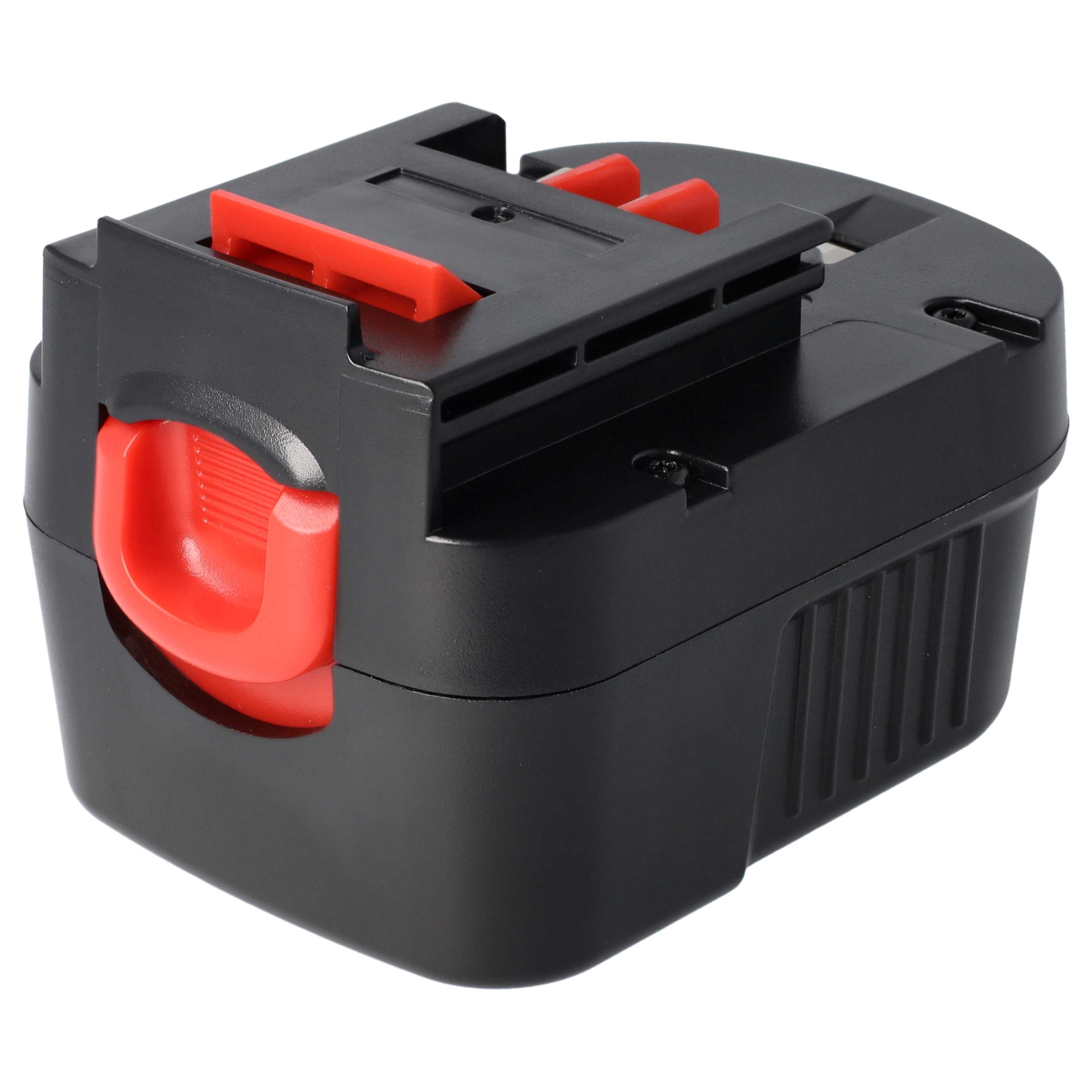 2x Battery replaces Black & Decker A12, A12, A12EX, A12E, A12-XJ Electric Power Tool - 1500 mAh, 12 V, NiMH