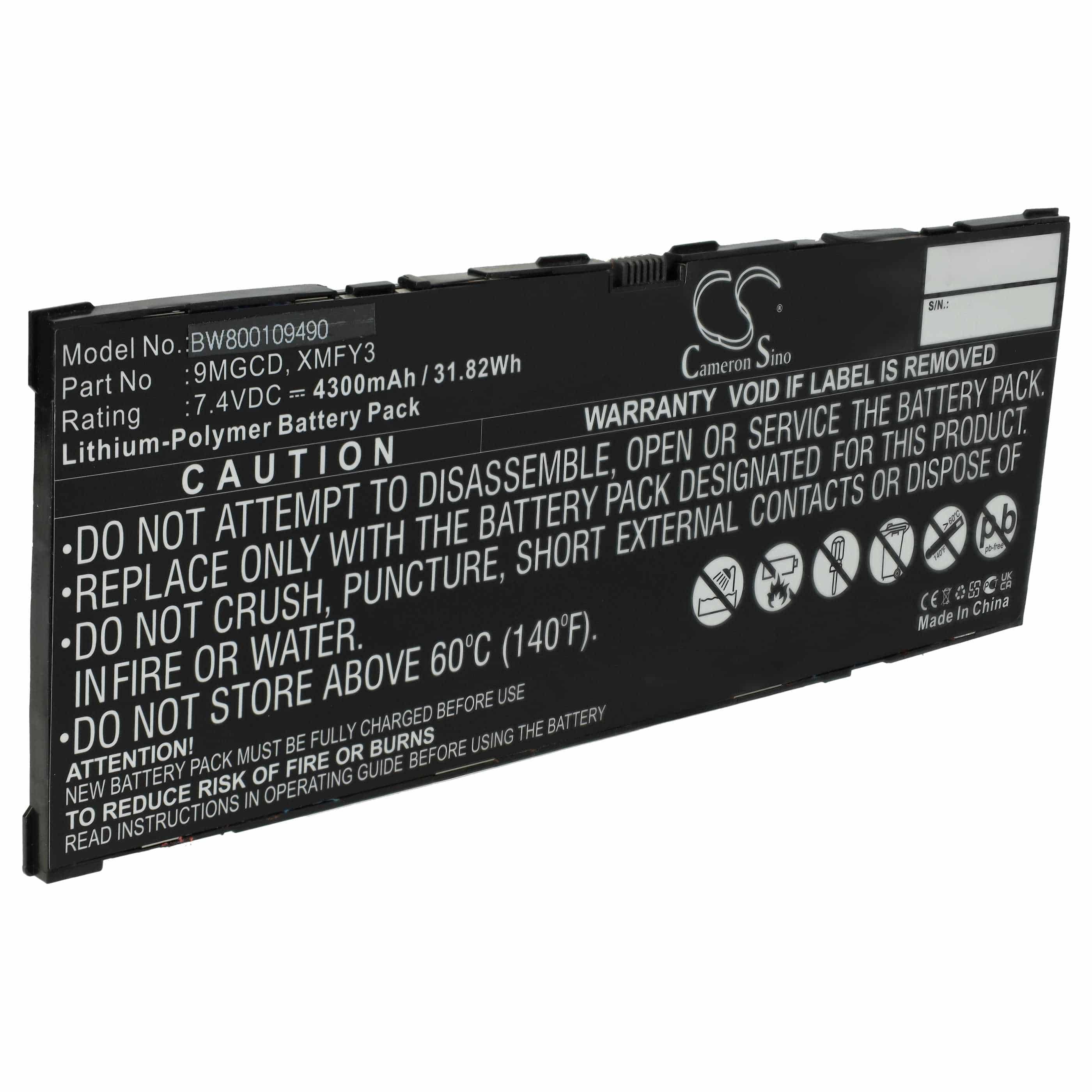 Akumulator do laptopa zamiennik Dell 312-1453, 0xmfy3, 0T8NH4, T8NH4, 9MGCD, VYP88 - 4300 mAh 7,4 V LiPo
