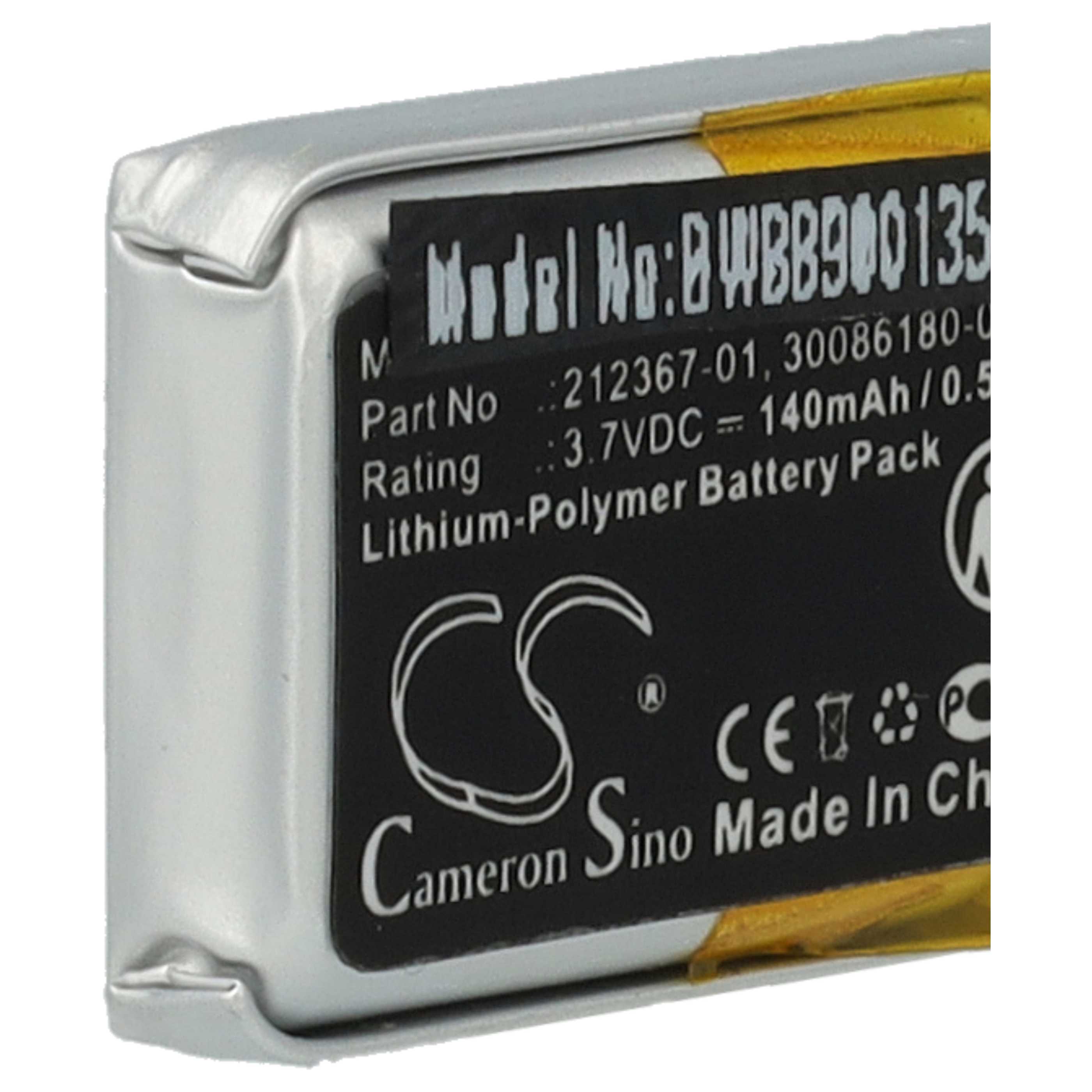 2x Akumulator do słuchawek bezprzewodowych zamiennik Plantronics 212367-01 - 140 mAh 3,7 V LiPo