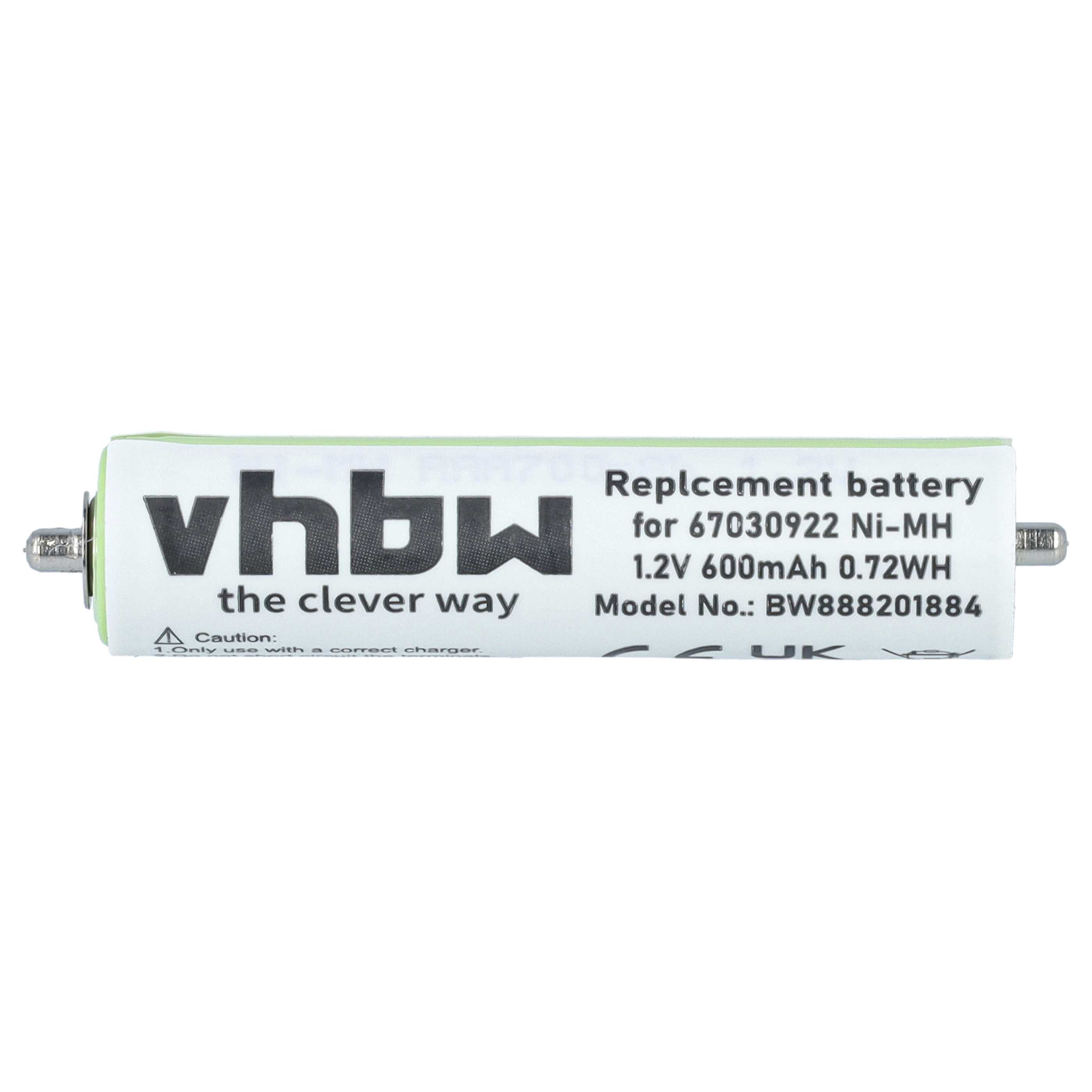 Akumulator do maszynki do strzyżenia zamiennik Braun 7030922, 67030922, 1HR-4UC, 67030368 - 600 mAh 1,2 V NiMH