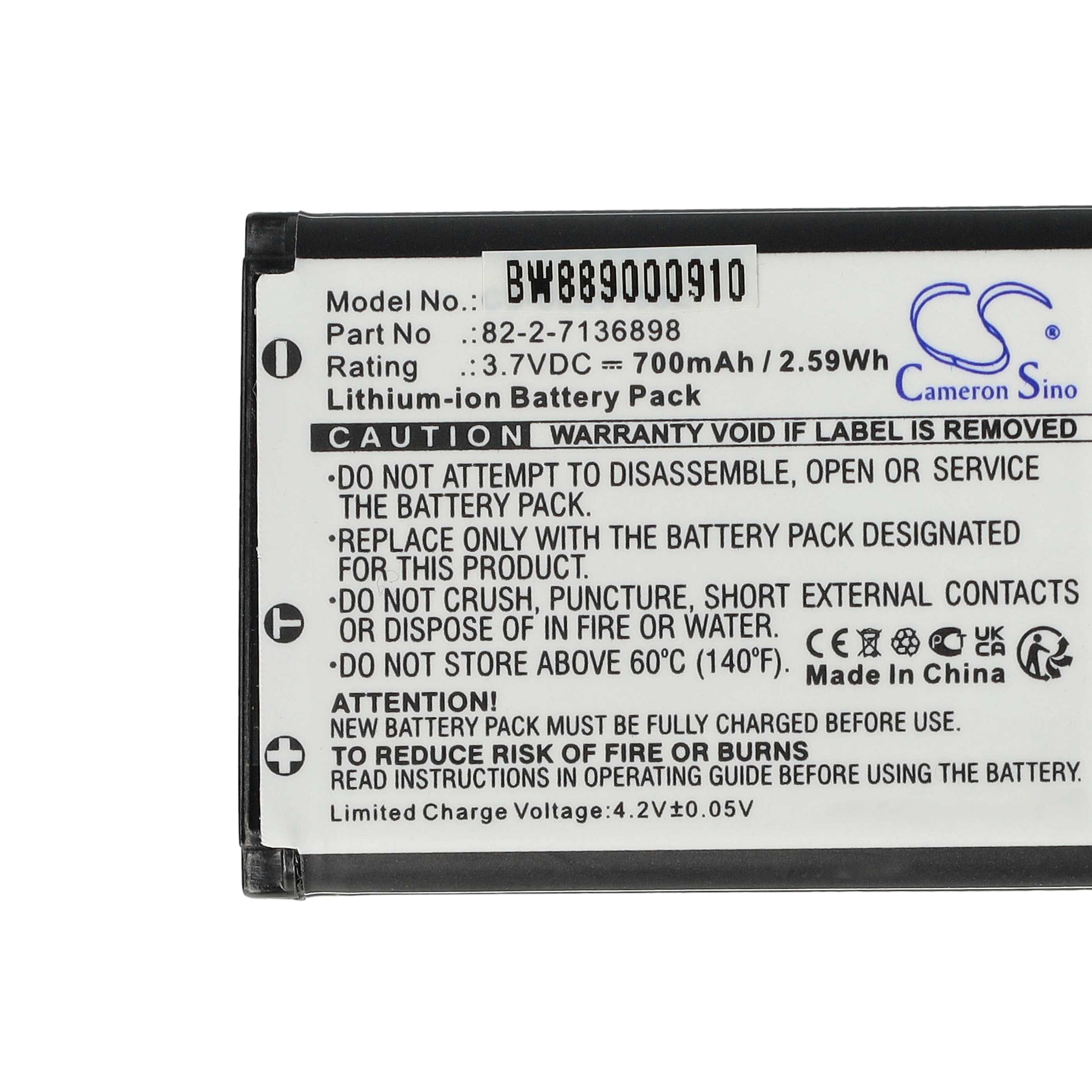 Akumulator do słuchawek bezprzewodowych zamiennik SteelSeries 82-2-7136898 - 700 mAh 3,7 V Li-Ion