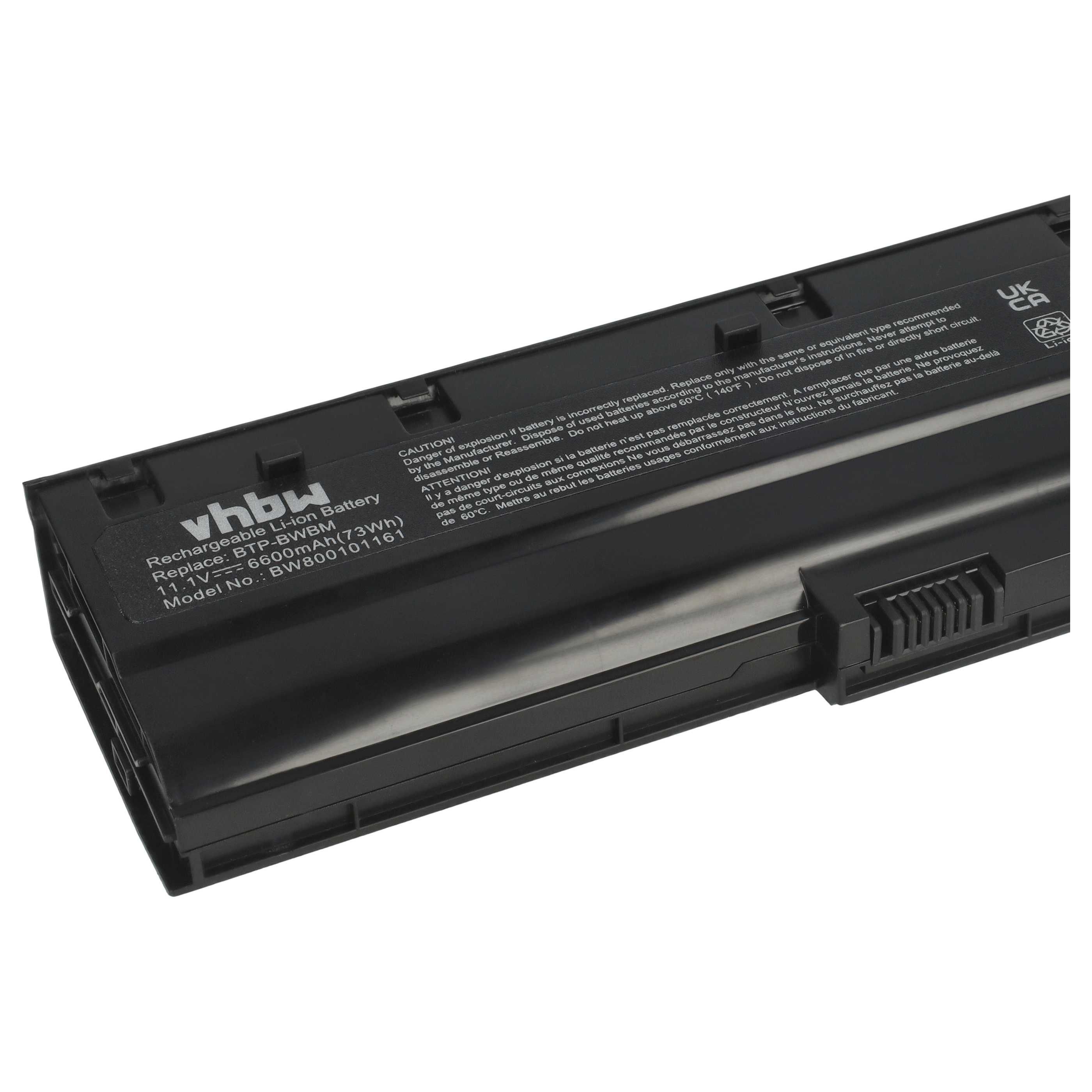 Akumulator do laptopa zamiennik Medion 40024623, 40024627, 40022954, 40022955 - 6600 mAh 11,1 V Li-Ion, czarny