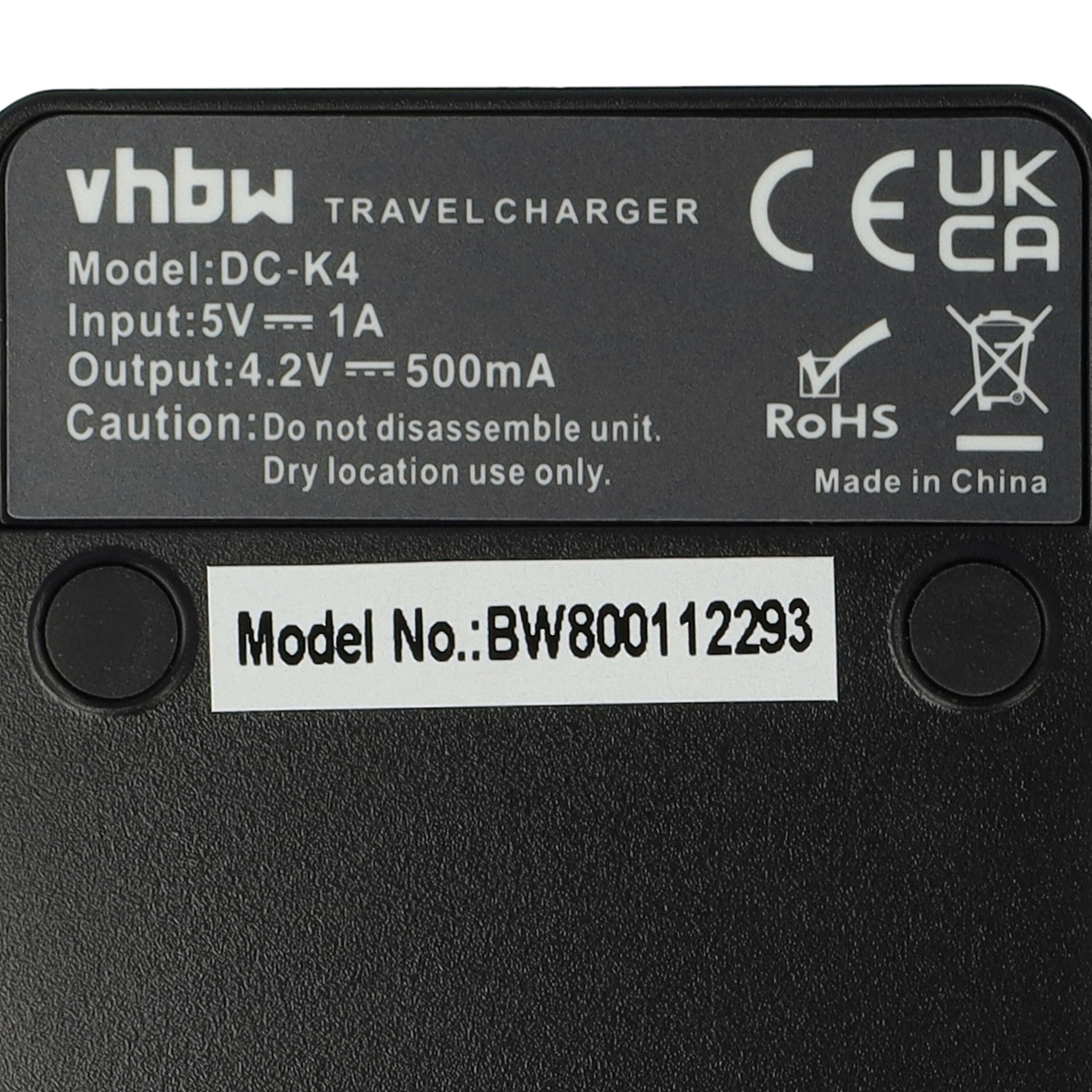 Battery Charger suitable for Samsung SLB-0937 Camera etc. - 0.5 A, 4.2 V