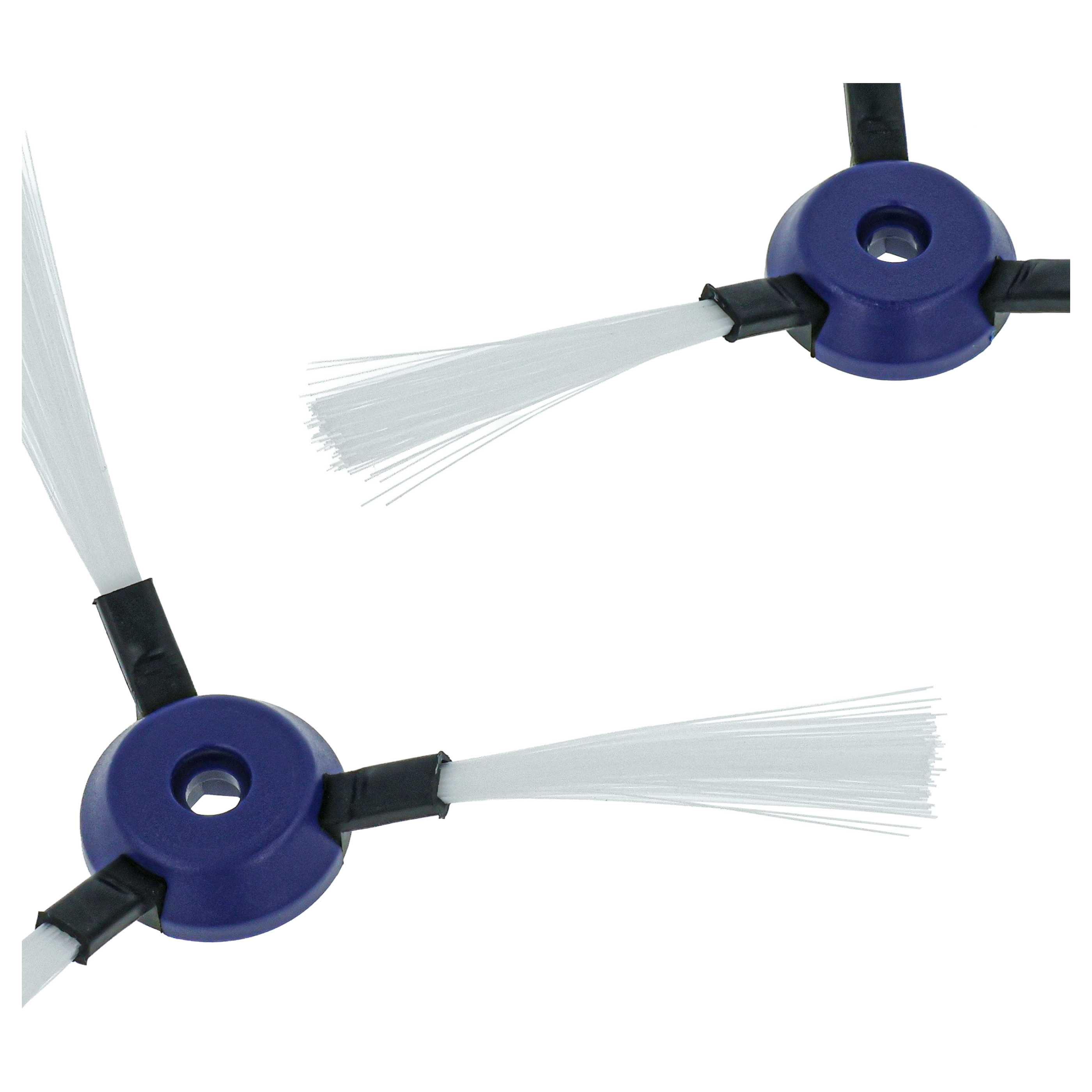 2x Side Brush suitable for Rowenta Smart Force Robot Vacuum Cleaner - 3-armed, black, white, blue