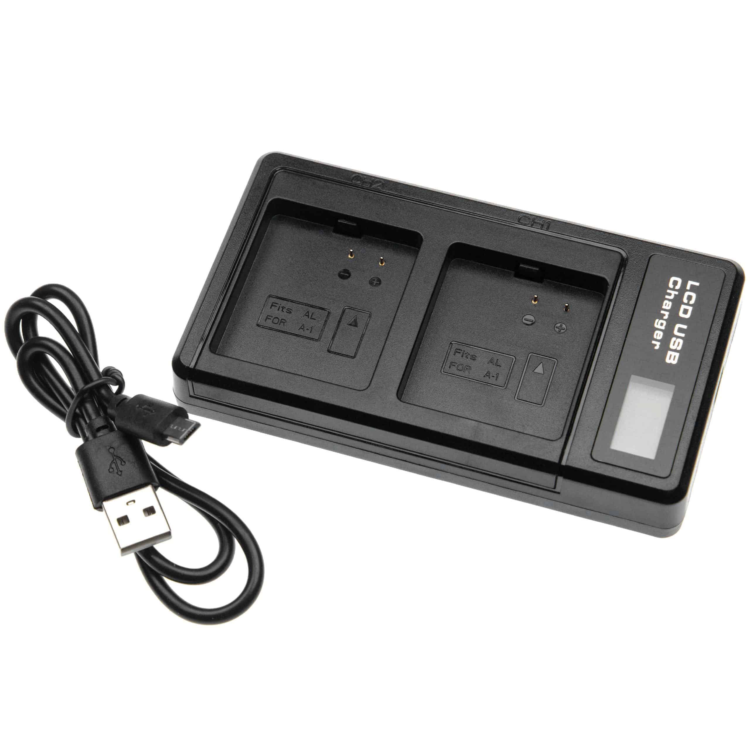 vhbw USB Dual Charger - Charging Station with LC Display