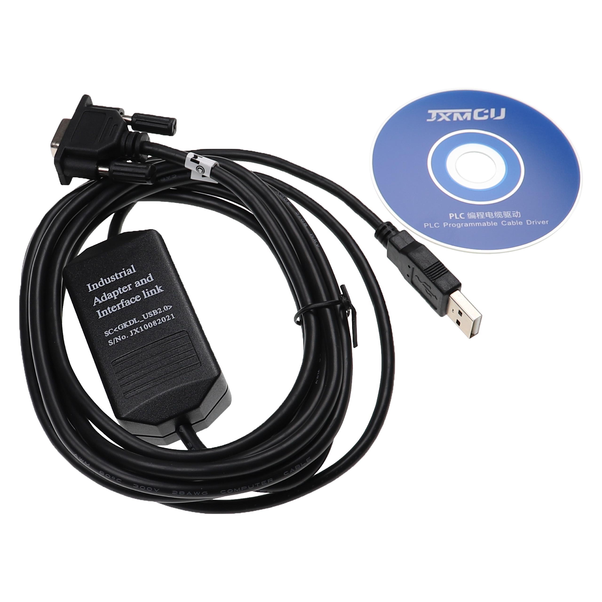 Programming Lead RS-232 suitable for AB-SLC 5/03 5/04 5/05 PC & Peripherals - Adapter + CD Driver 300cm, Black