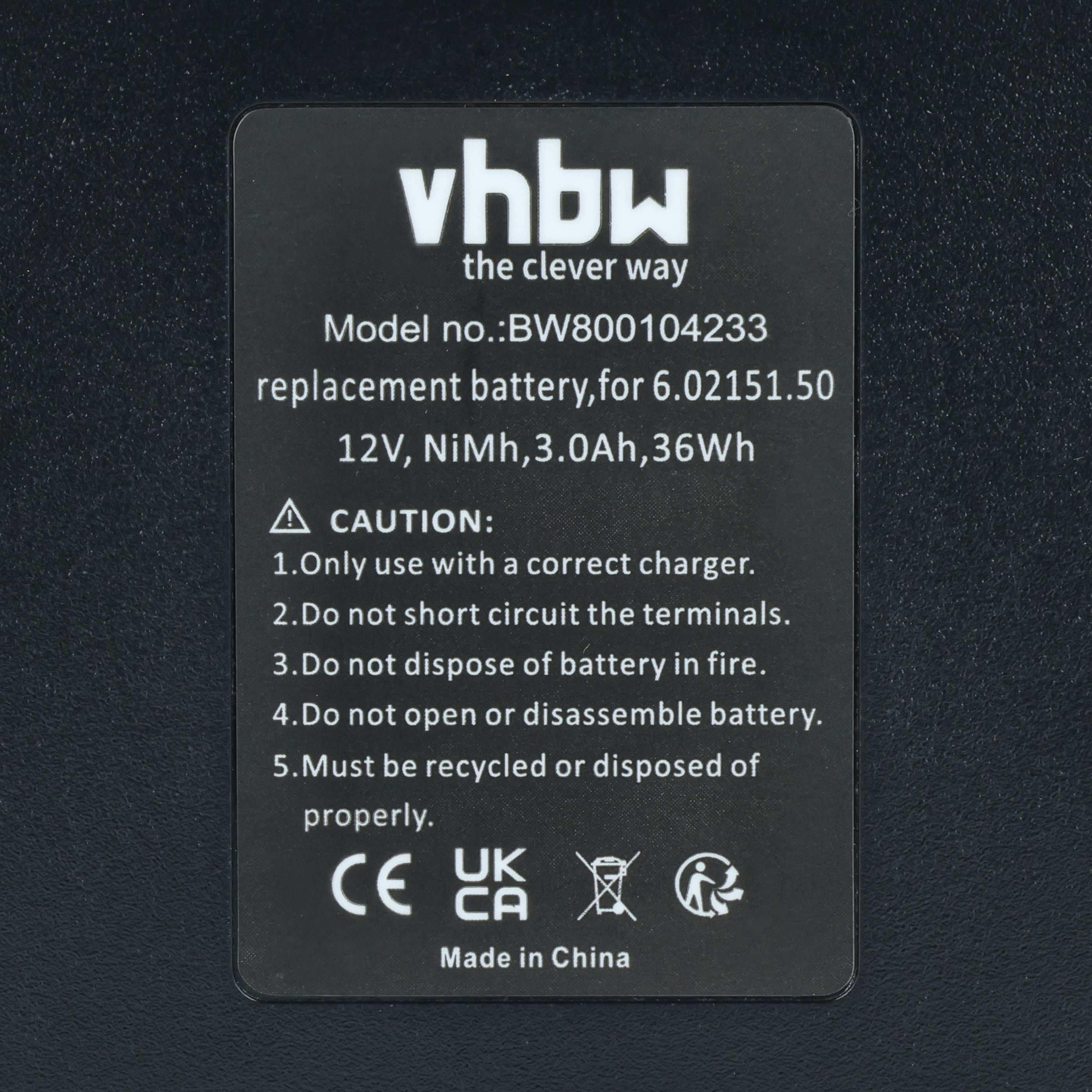 3x Akumulator do elektronarzędzi zamiennik Metabo 6.02151.50, 6.25473 - 3 Ah 12 V NiMH