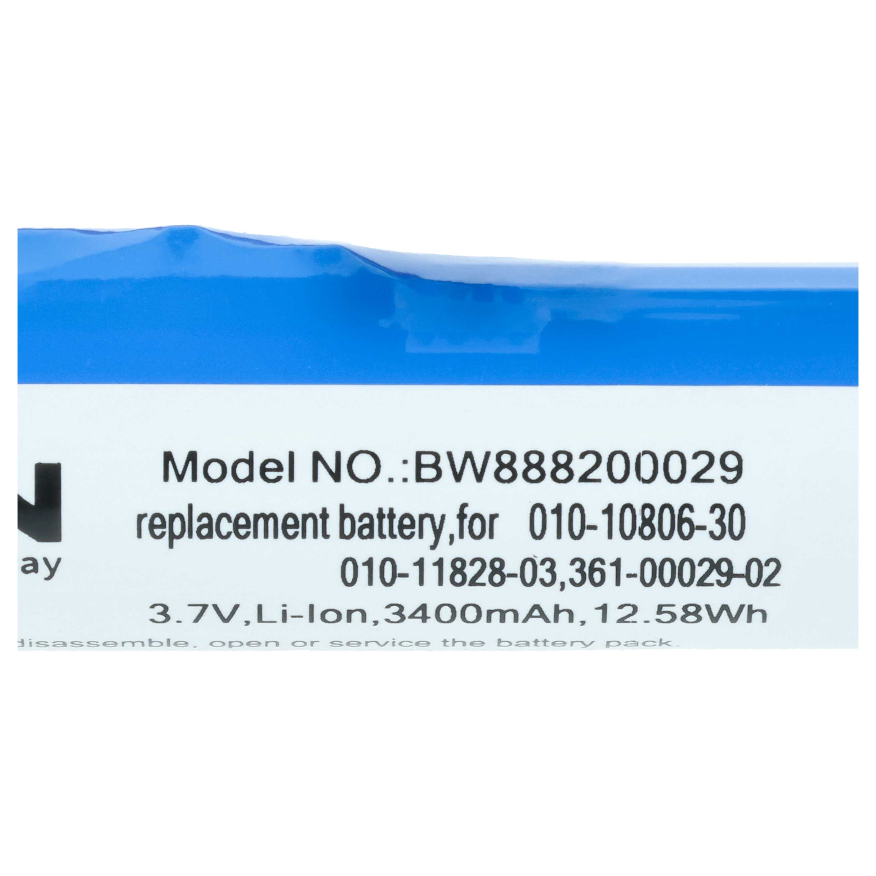 Batteria collare per collare per cani sostituisce Garmin 010-11828-03, 010-10806-30 - 3400mAh 3,7V Li-Ion