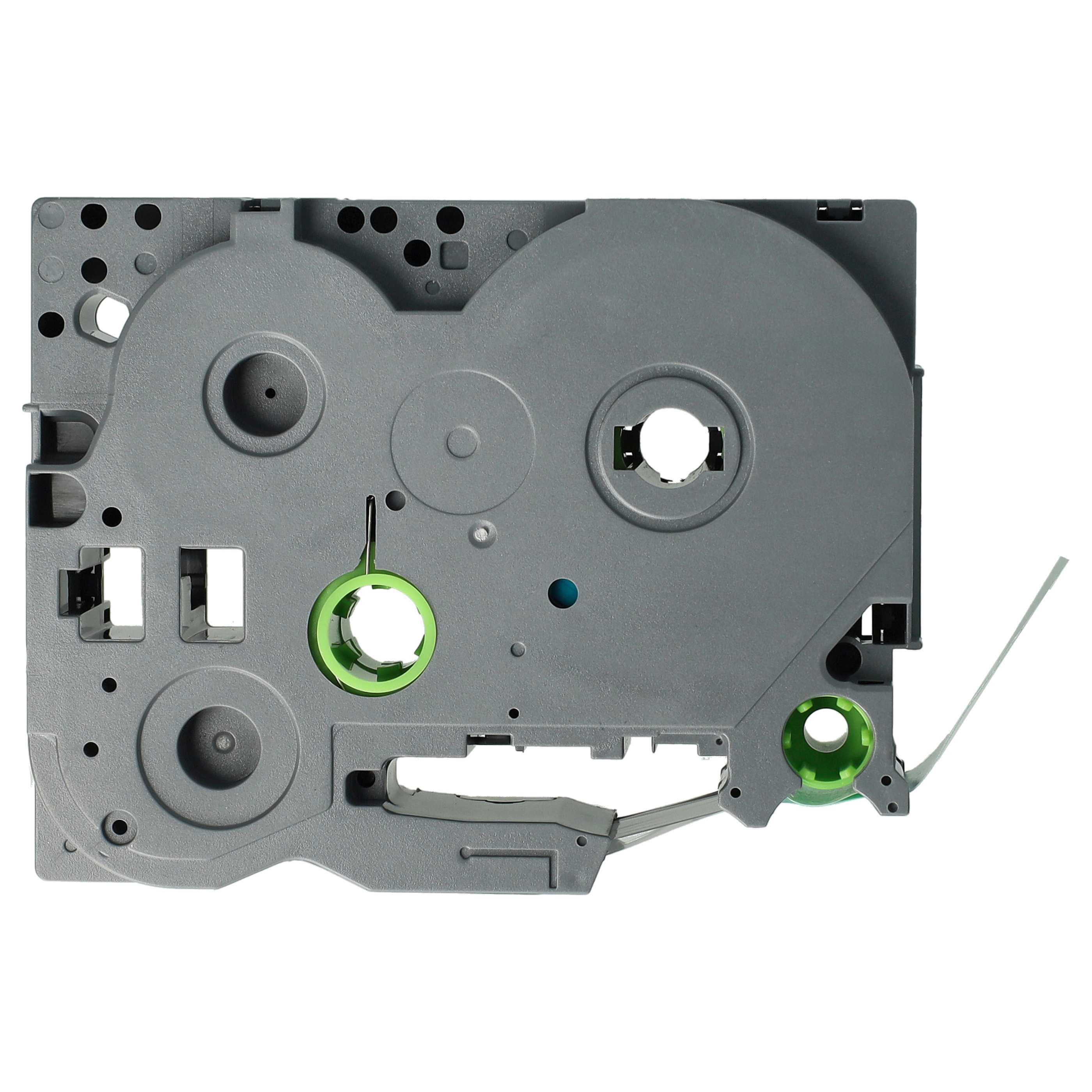 Label Tape as Replacement for Brother TZ-FX741, TZE-FX741, TZFX741, TZeFX741 - 18 mm Black to Green, Flexible