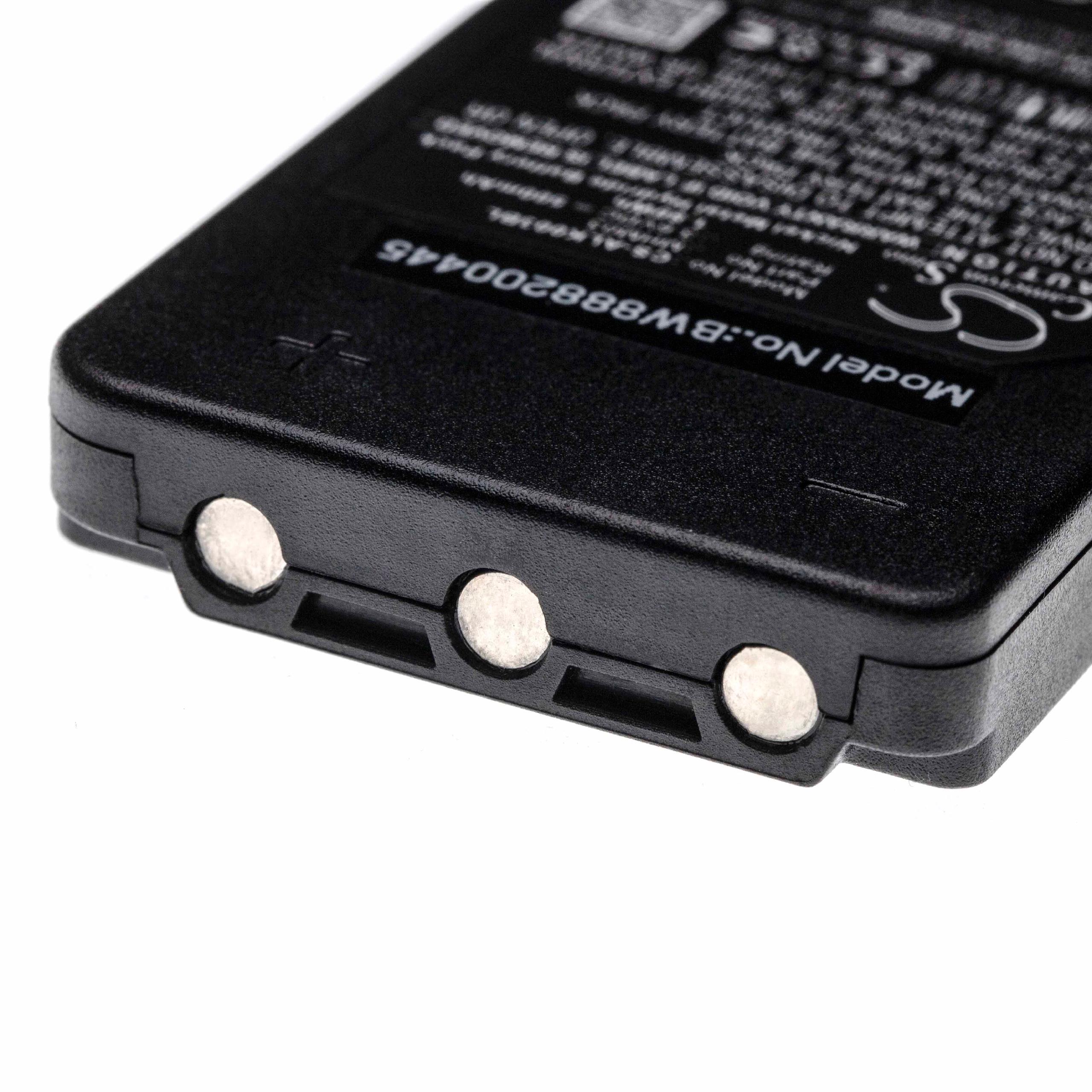 Batterie remplace Autec MHM03, LPM01LI, LPM01, R0BATT00E10A0 pour télécomande industrielle - 500mAh 3,6V NiMH