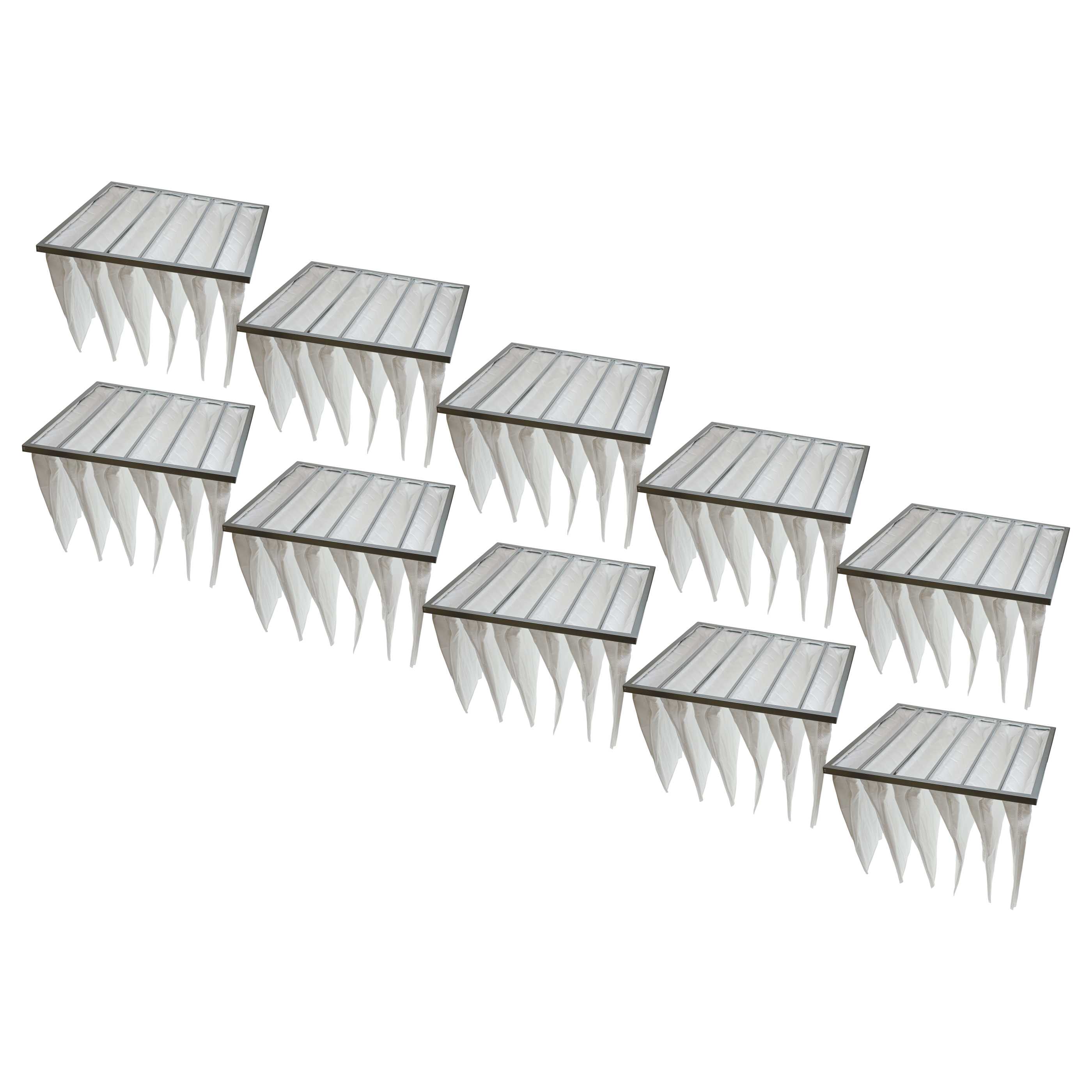 10x Taschenfilter G4 Klimaanlagen, Lüftungsanlagen - 59,5 x 59,2 x 4,7 cm