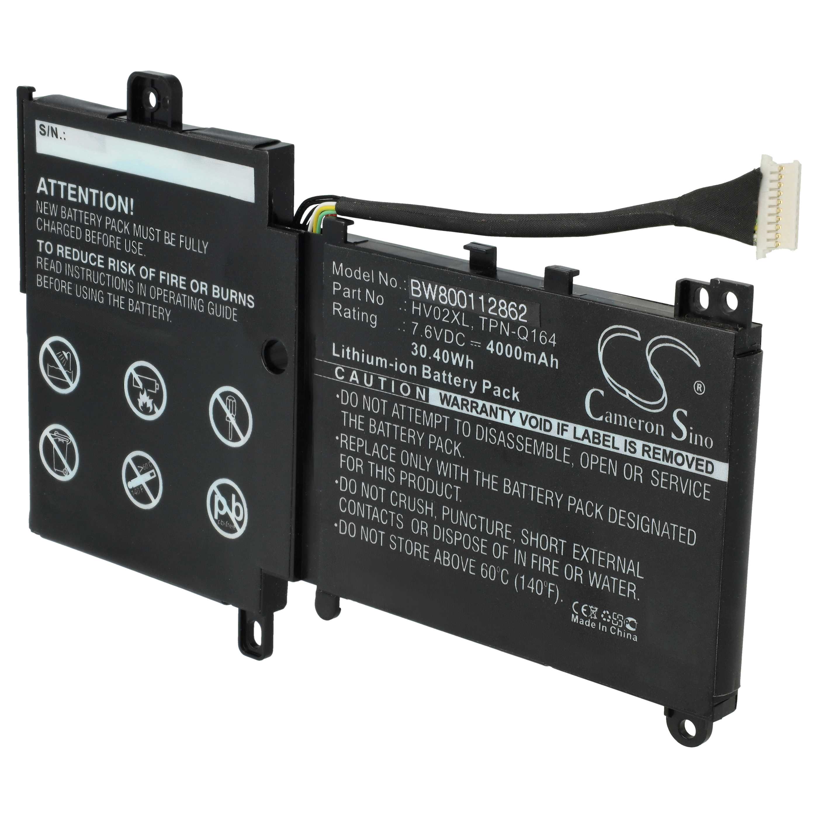 Akumulator do laptopa zamiennik HP TPN-Q164, HV02XL, 796219-421, HSTNN-LB6P, 796355-005 - 4000 mAh 7,6 V LiPo