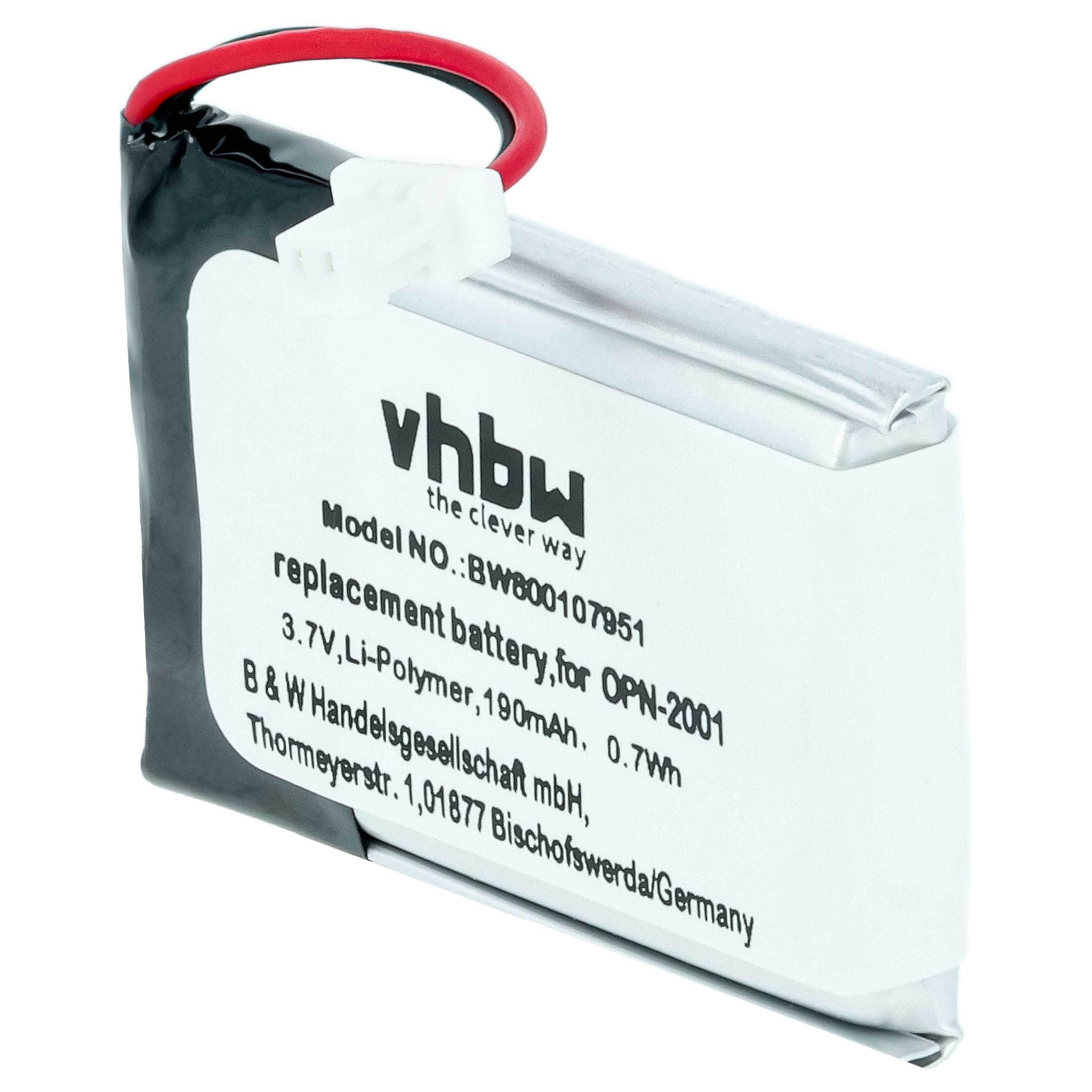Batterie remplace Opticon OPN-2001 pour scanner de code-barre Opticon - 190mAh 3,7V