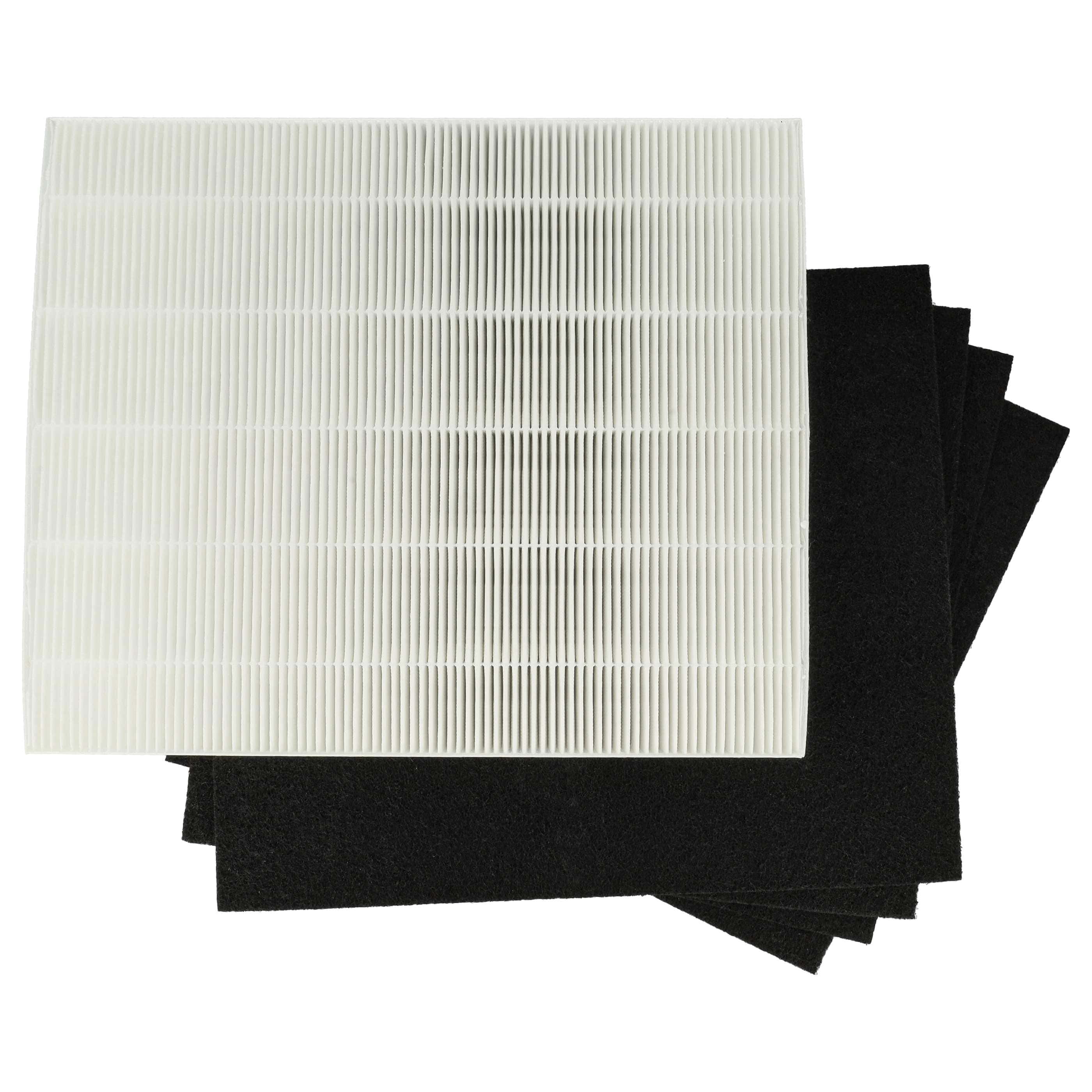 5 Part Filter Set replaces Winix 123050, 15HC, WRF15-HC Air Purifier - HEPA filter, activated carbon filter