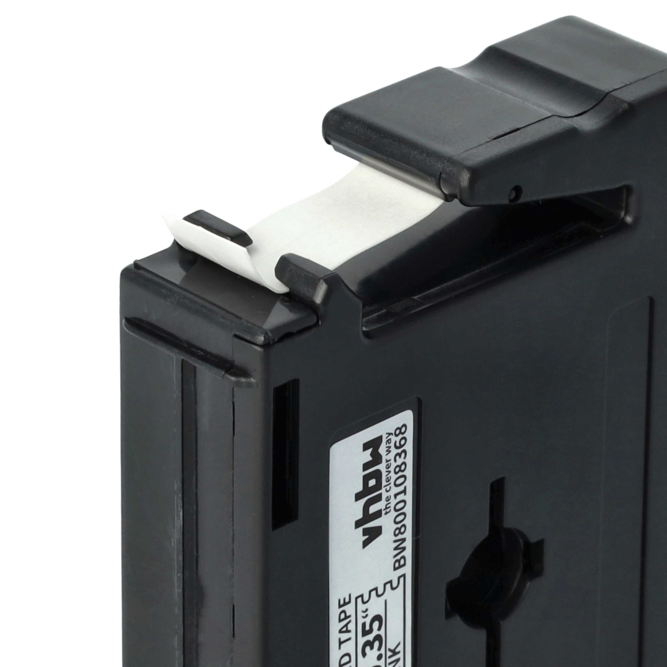 50x Label Tape replaces Brother M-K221 - 9 mm Black to White