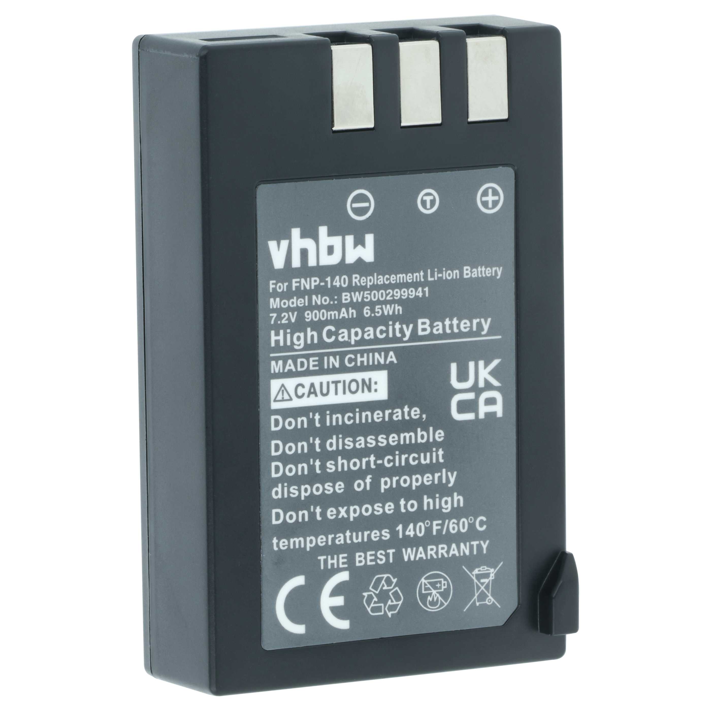 2x Battery replaces Fujifilm NP-140 - 950mAh, 7.2V, Li-Ion