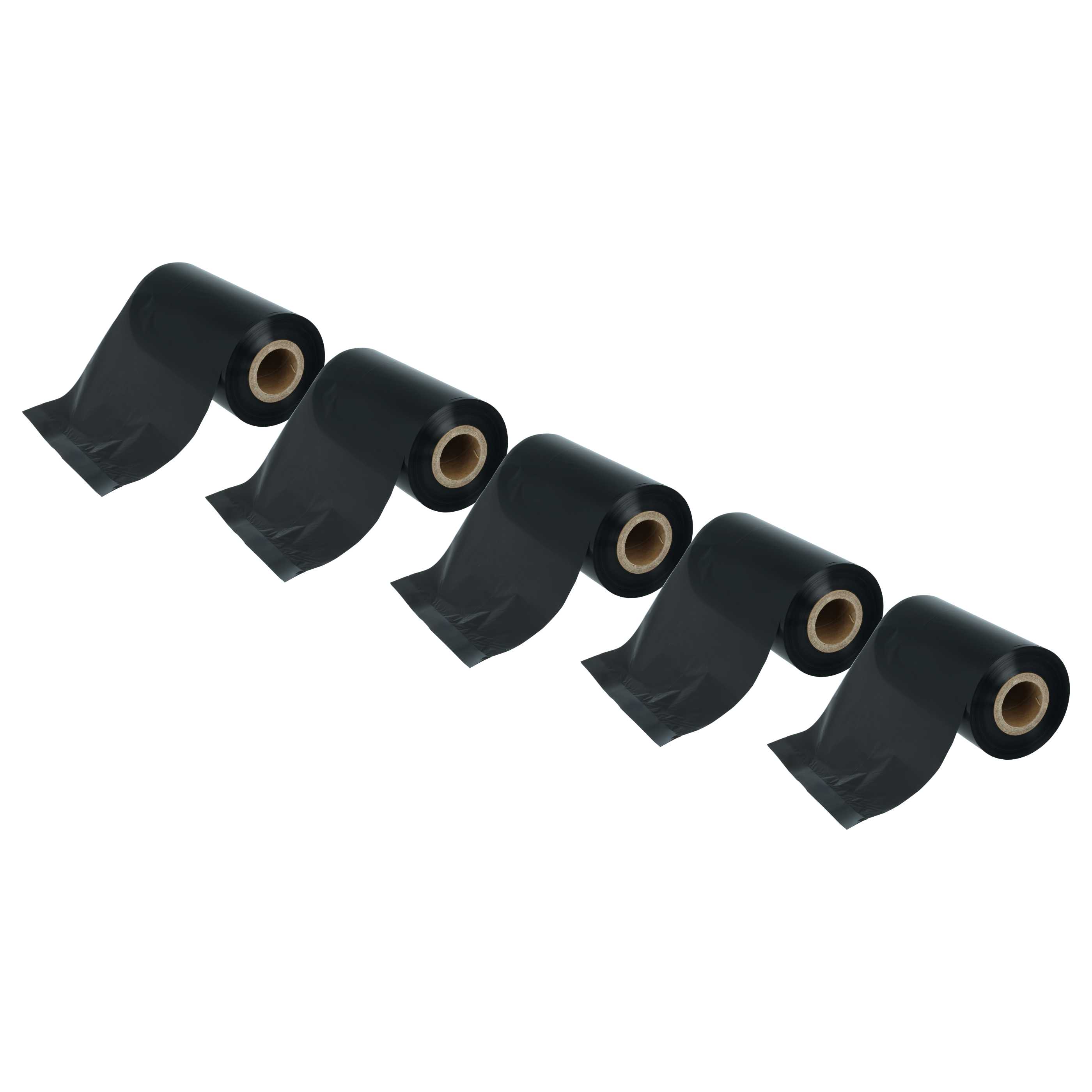 5x Thermotransferband passend für Godex, Printronix, TSC, Valentin Drucker u.a. - 110 mm x 300 m, Wachs-Plus