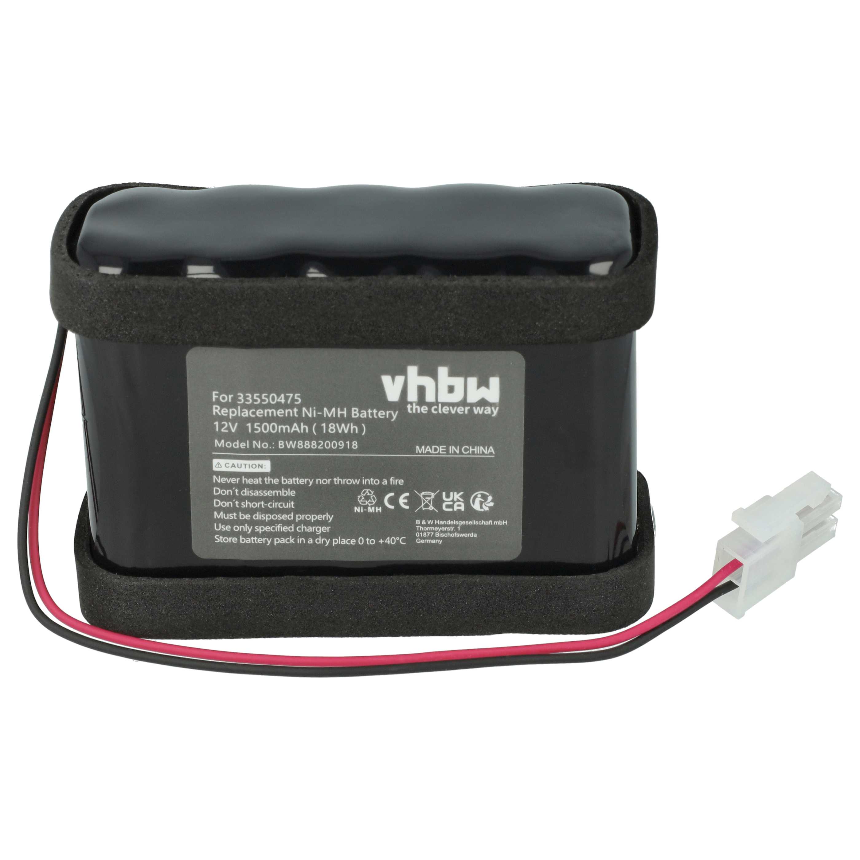 Sliding Gate Operator 2x Battery replaces Besam 33550475, 550473, 45A020BA00004, 550475 - 1500 mAh 12 V NiMH