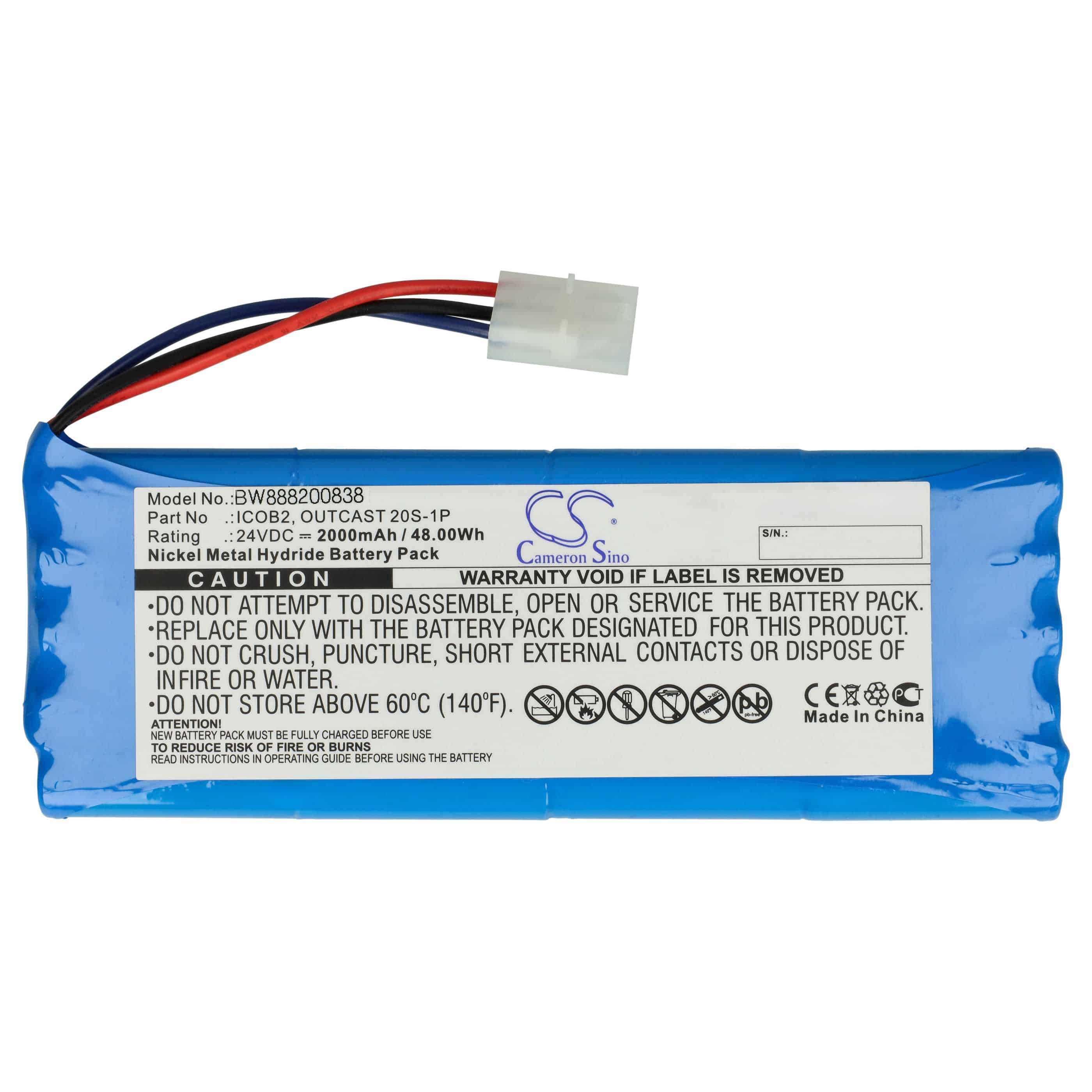 Akumulator do głośnika zamiennik Soundcast 20S-1P, ICOB2 - NiMH 2000mAh