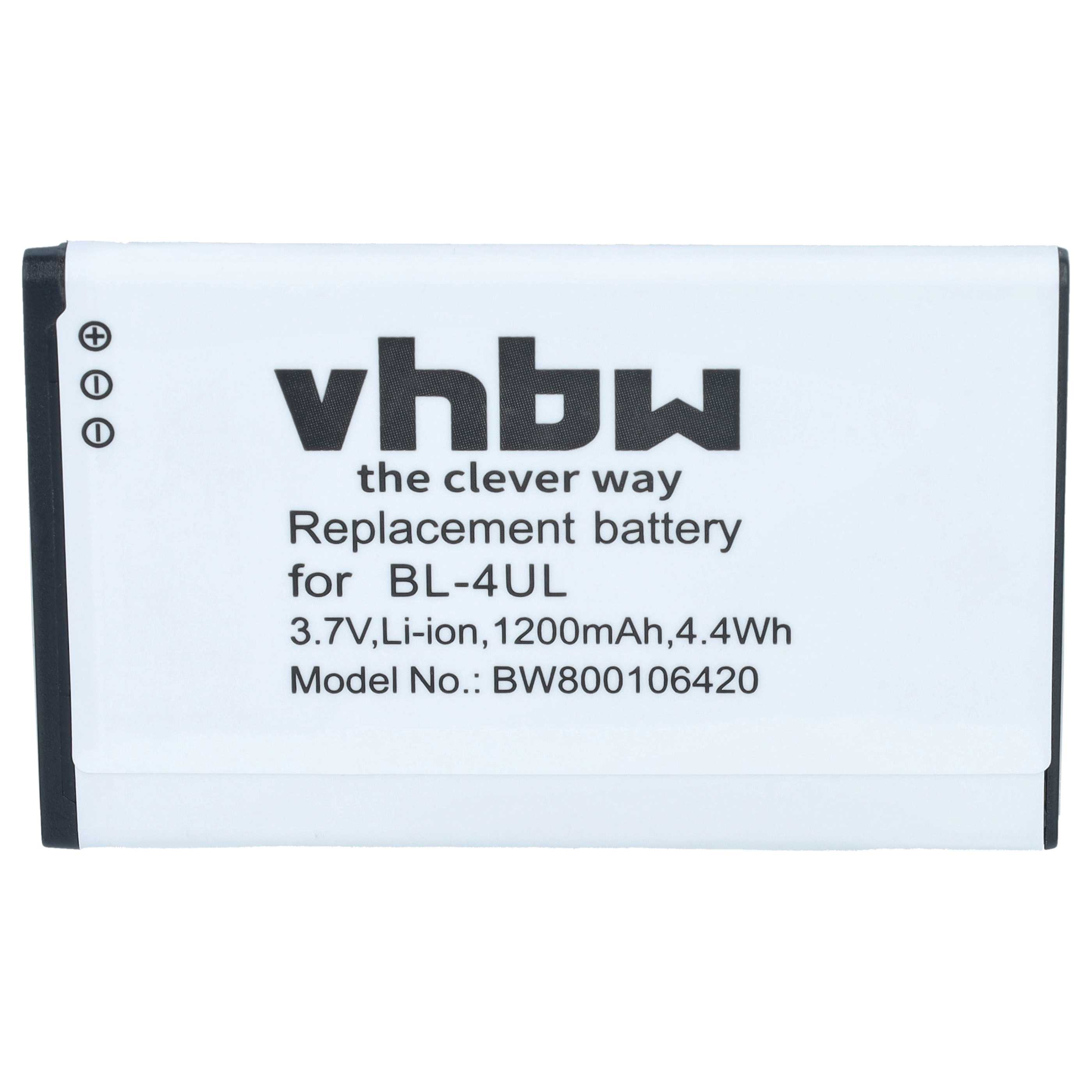 Akumulator do telefonu smartfona zamiennik Nokia BL-4UL, BL-4WL - 1200 mAh 3,7 V Li-Ion