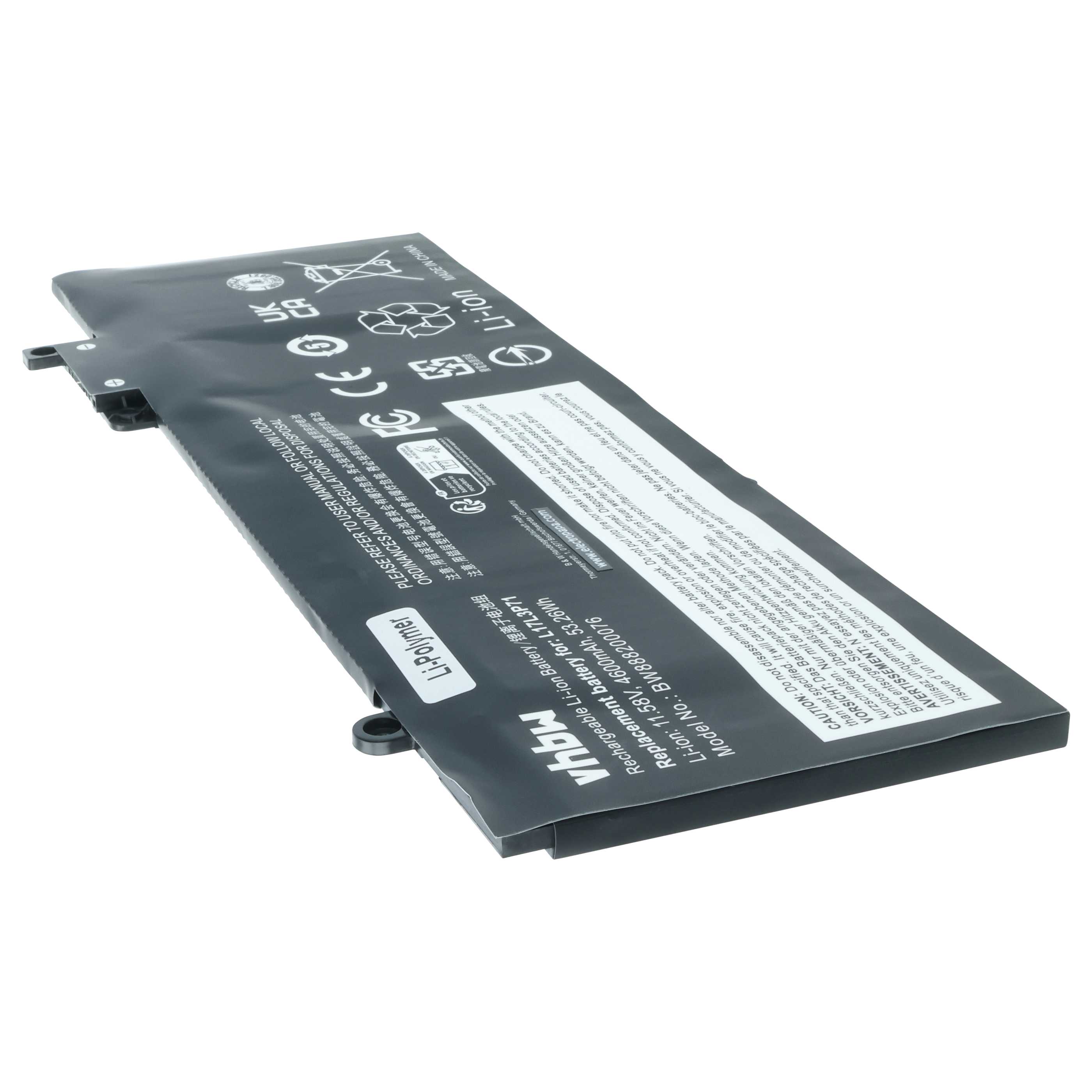 Batteria sostituisce Lenovo 01AV478, L17L3P71, 01AV479, 01AV480 per notebook - 4600mAh 11,58V Li-Poly