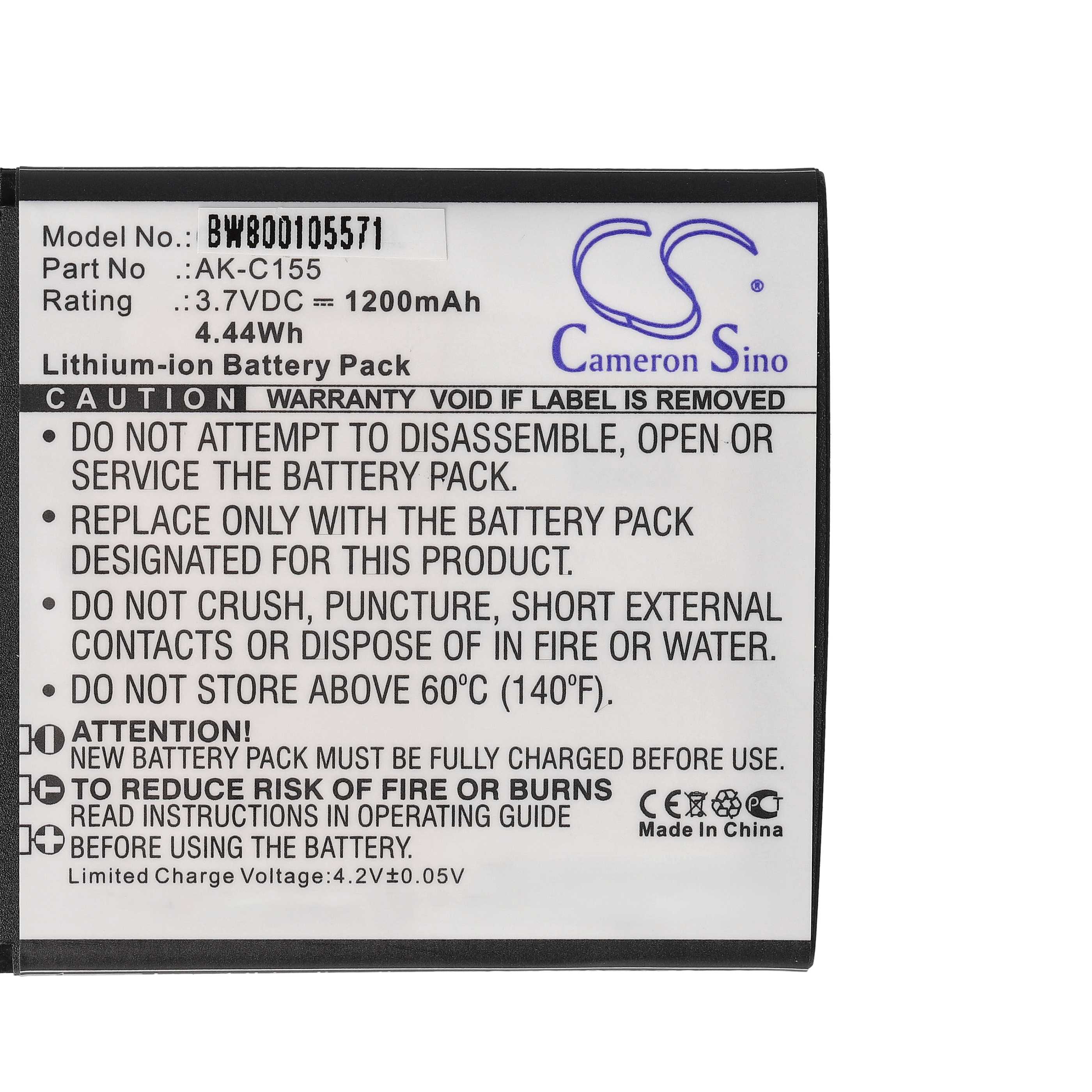 Akumulator do telefonu smartfona zamiennik Emporia AK-C155 - 1200 mAh 3,7 V Li-Ion