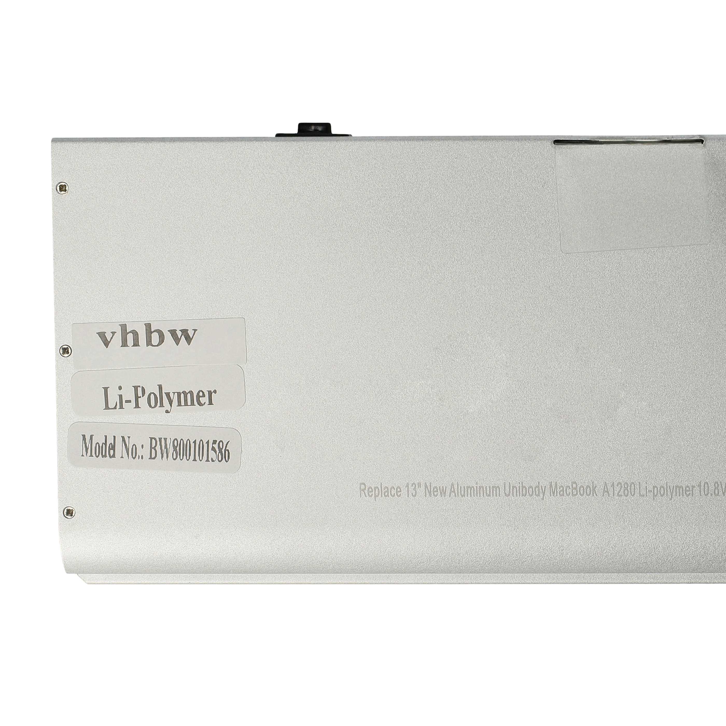 Notebook Battery Replacement for Apple A1280, A1278, MB466LL/A, MB467LL/A - 4200 mAh 10.8 V Li-polymer, silver