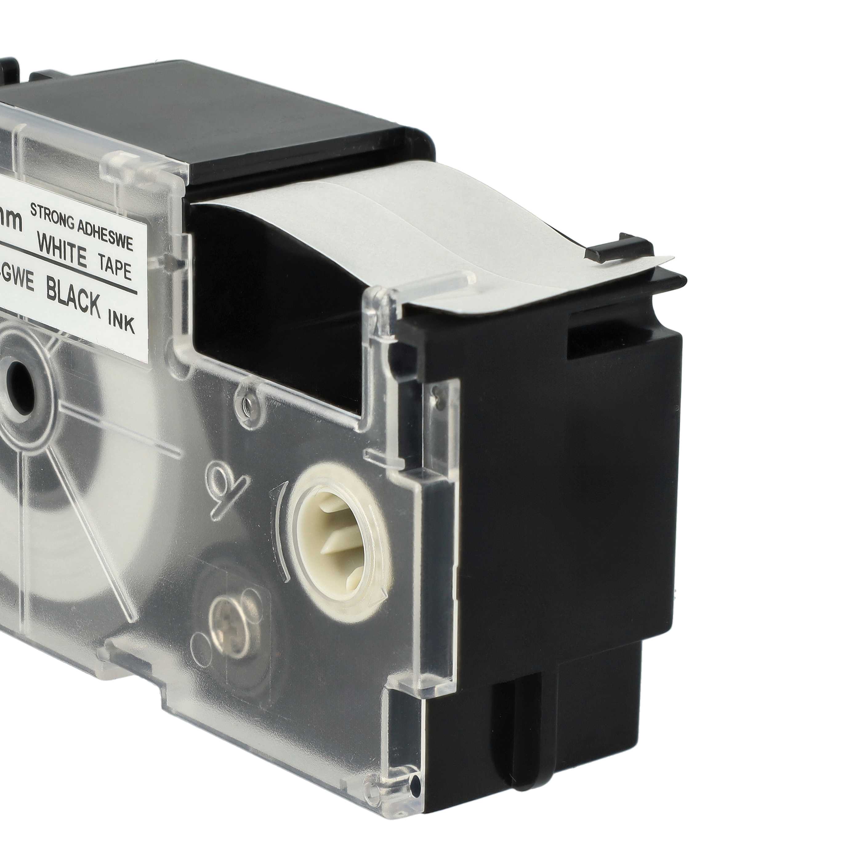 Label Tape replaces Casio XR-24GWE - 24 mm Black to White