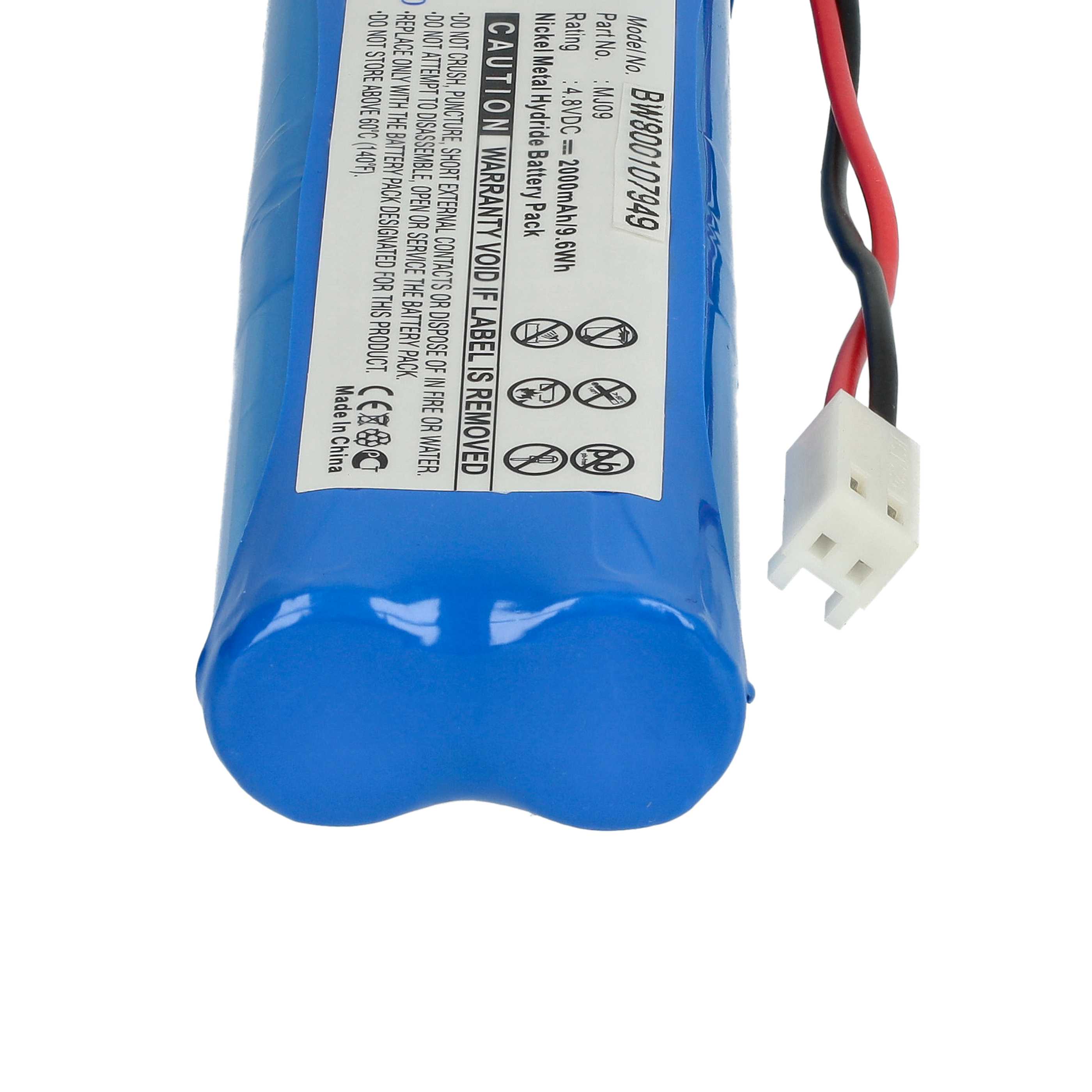 Batterie remplace I-Stat MJ09 pour appareil médical I-Stat - 2000mAh 4,8V NiMH