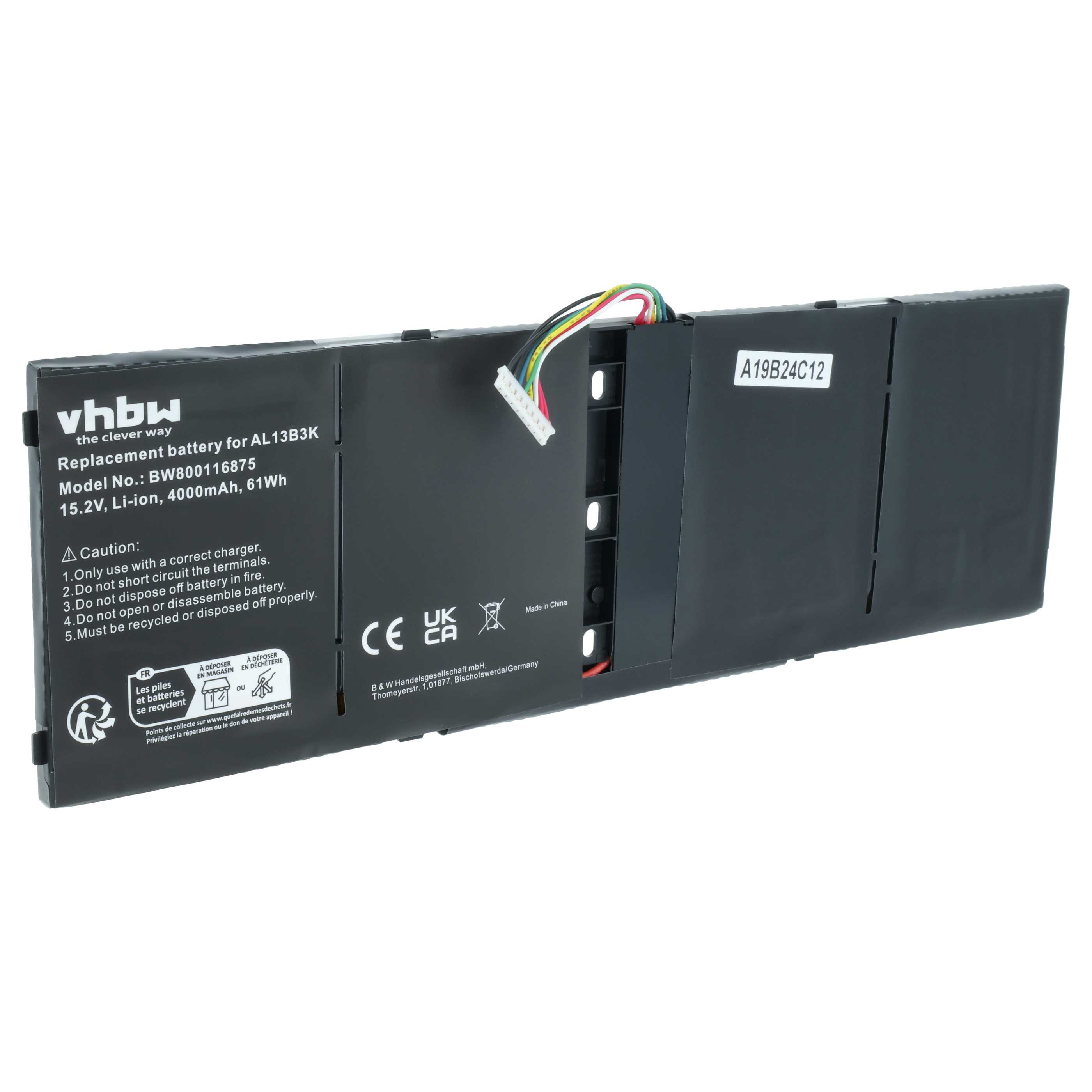 Akumulator do laptopa zamiennik Acer 4ICP6/60/78, 41CP6/60/80, 41CP6/60/78 - 4000 mAh 15 V Li-Ion, czarny