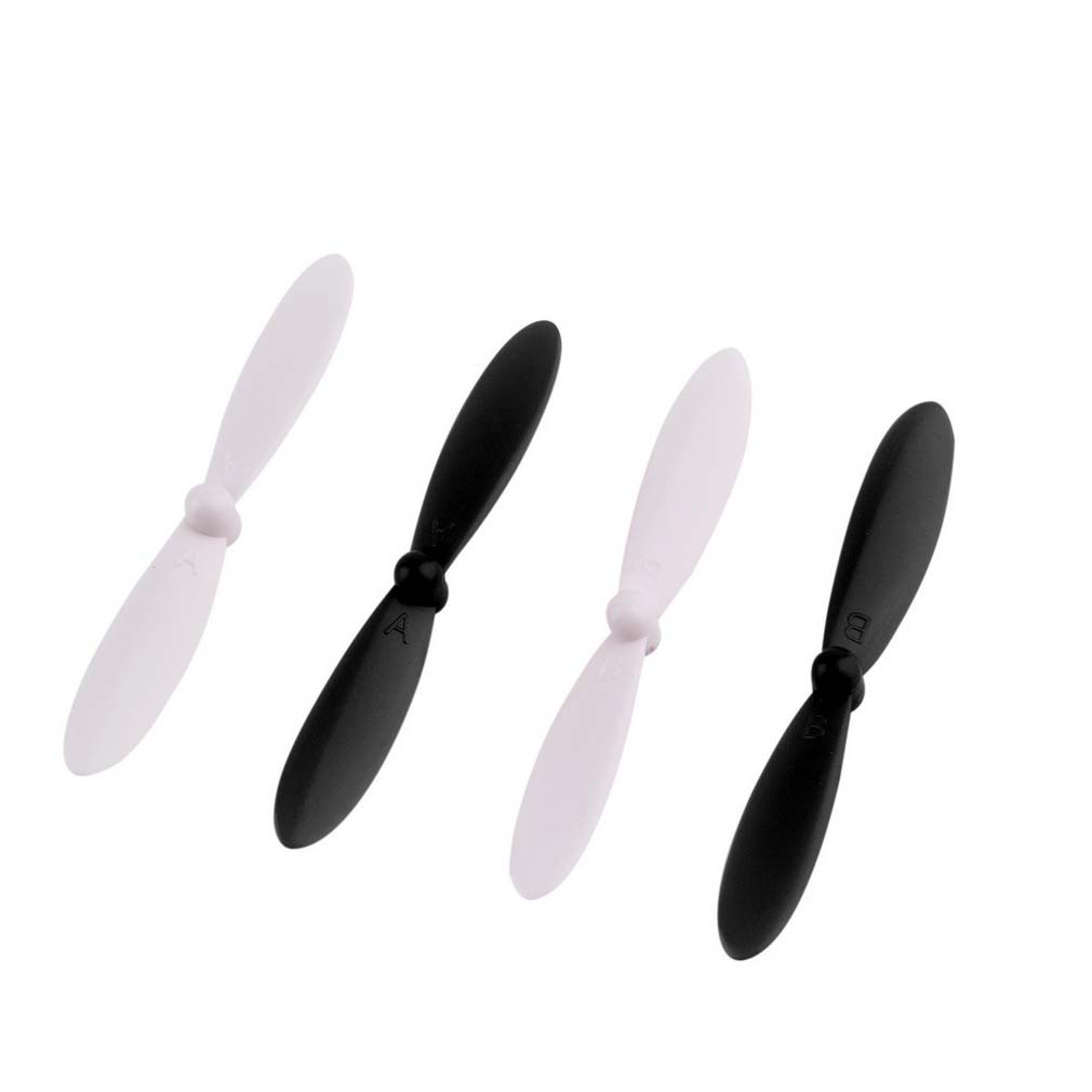 4x Propeller suitable for JXD 388 Aerocraft 6-Axis Drone etc. - Self-Locking, Black, White