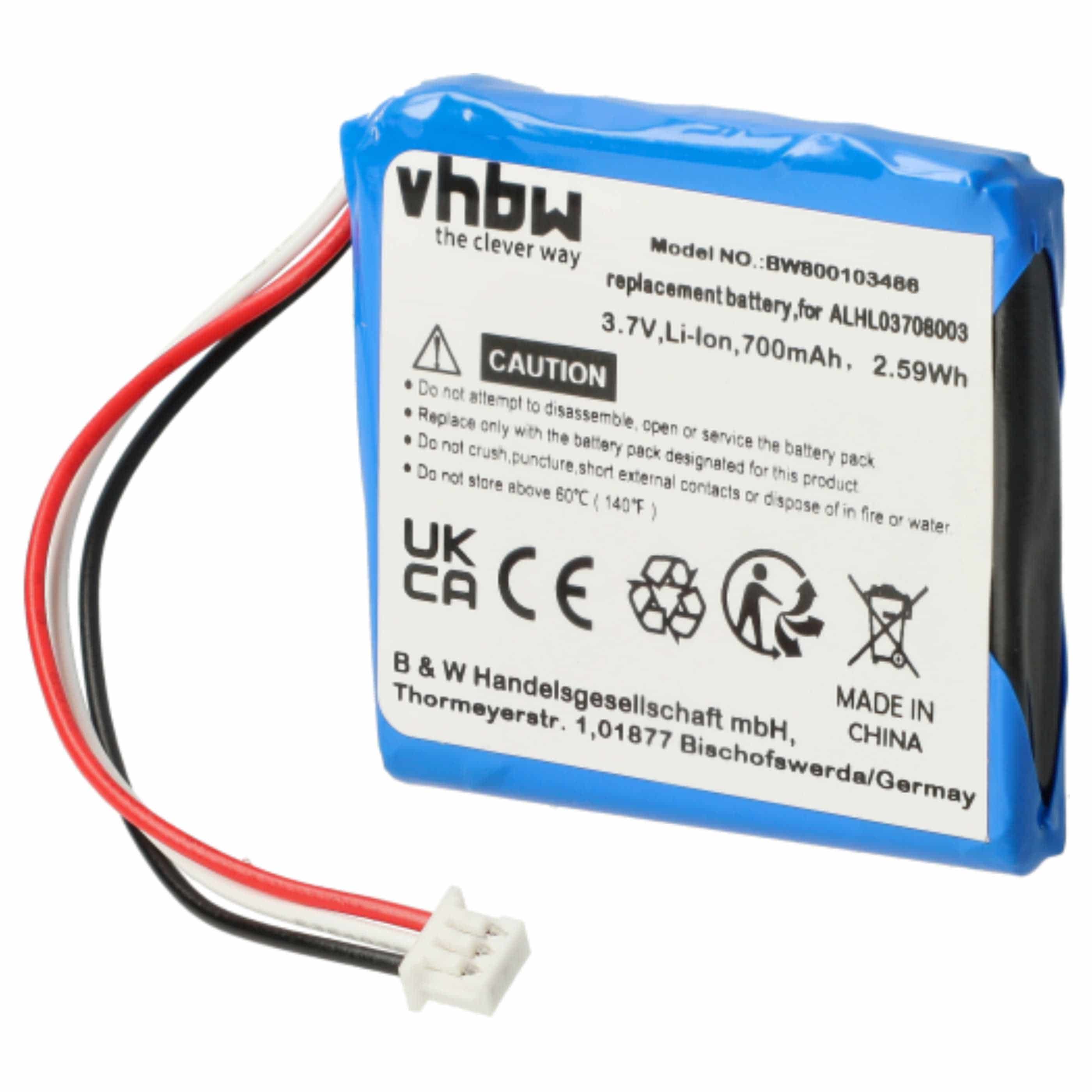 Akumulator do nawigacji GPS zamiennik TomTom ALHL03708003 - 700 mAh 3,7 V Li-Ion