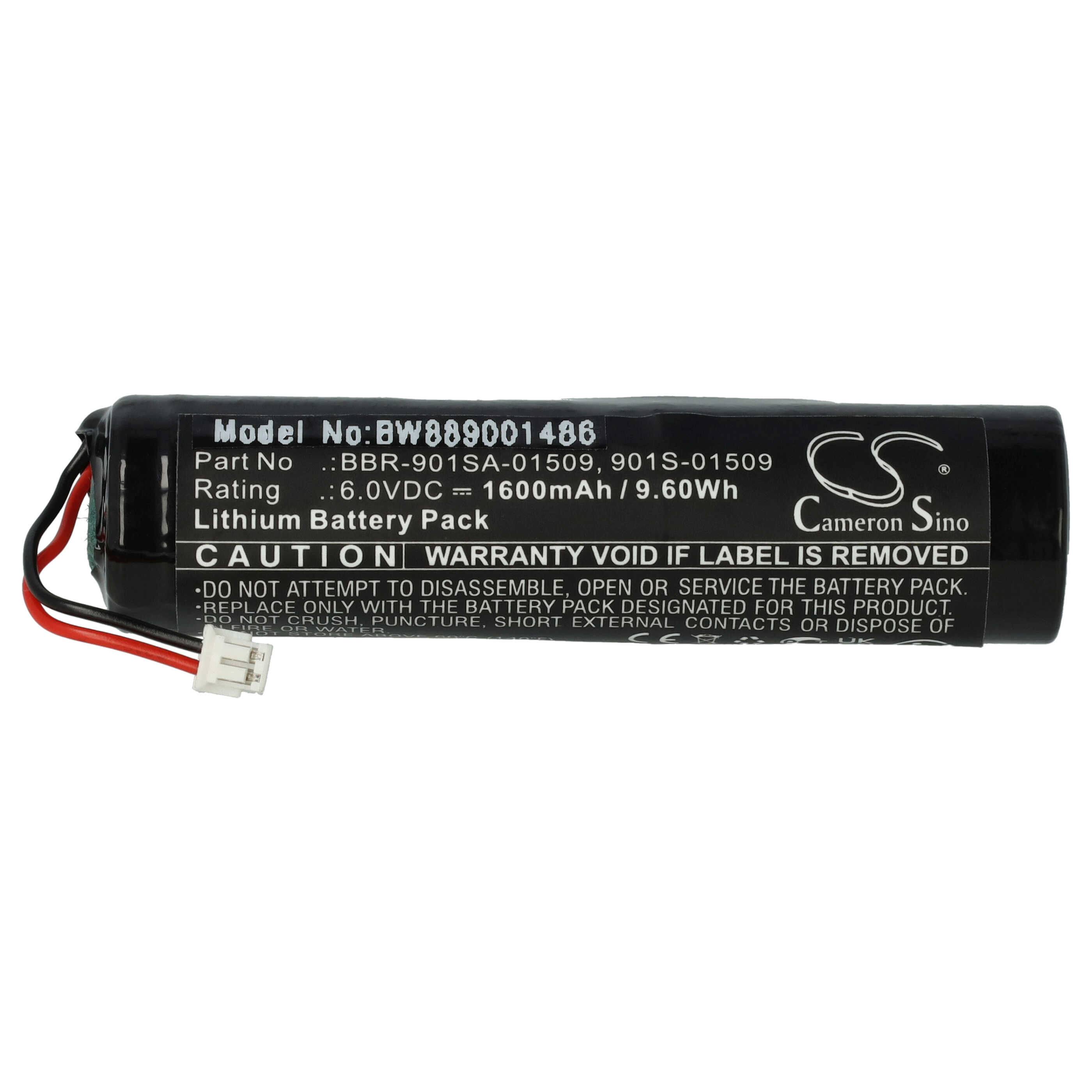 Batería reemplaza Ocean Signal BBR-901SA-01509, 901S-01509 para baliza de emergencia (1600 mAh, 6 V, Li-Mn)