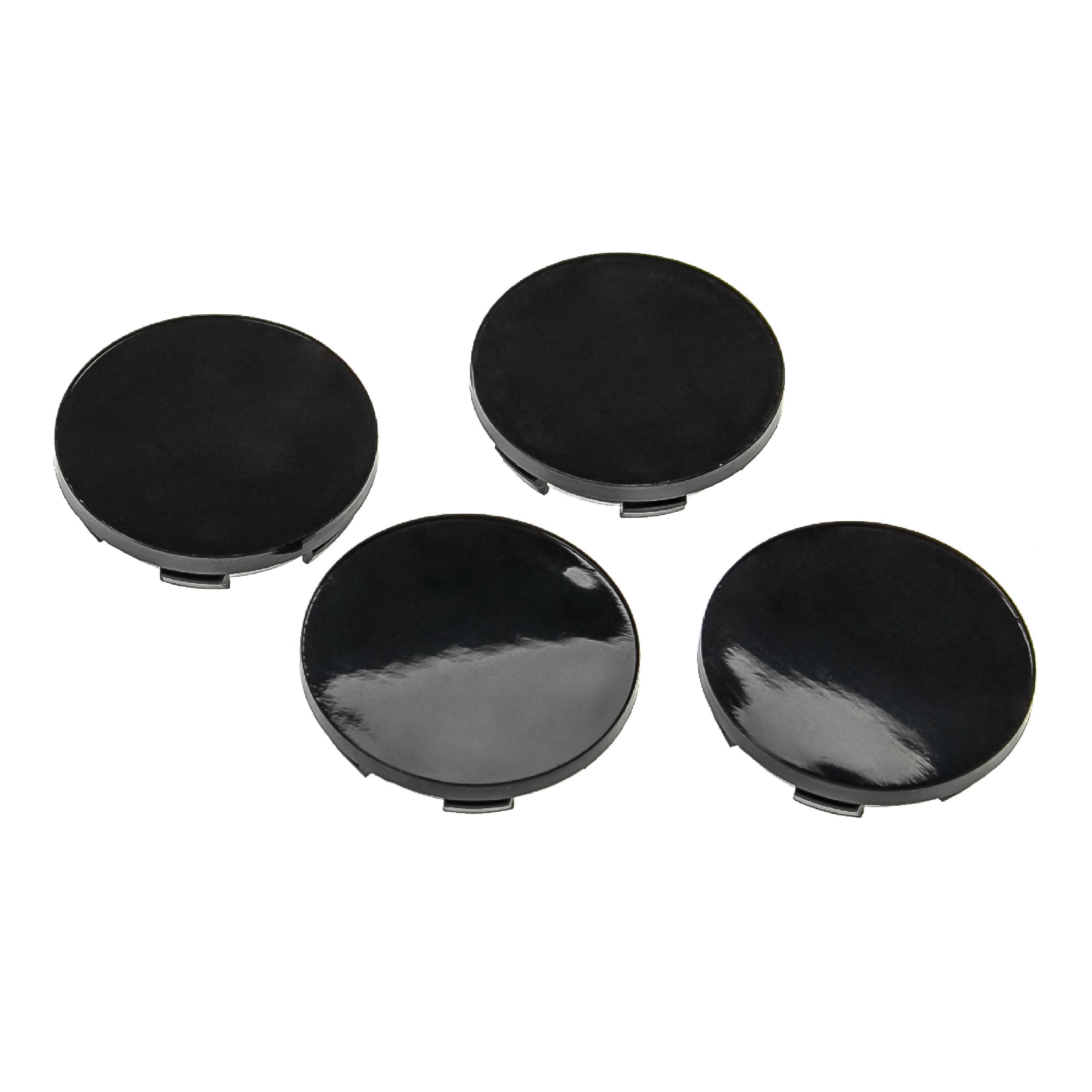 vhbw 4x Hubcaps Replacement for C-70103 for for Cars, Passenger Cars - Car Hubcaps, 51 mm Black, Plastic
