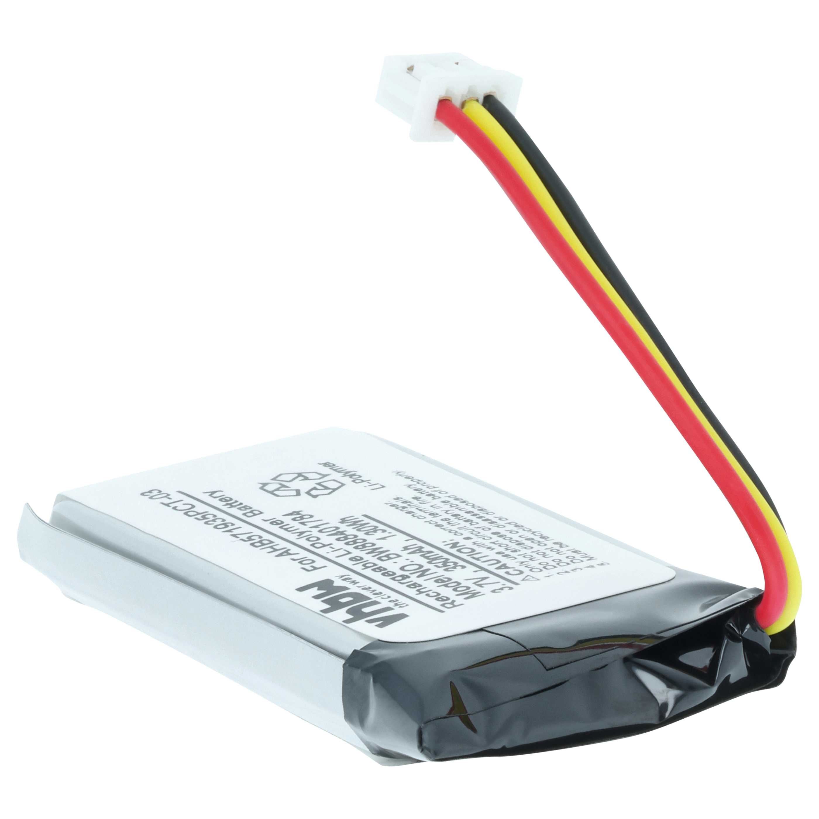 Stereo Amp Battery replaces Sennheiser AHB571935PCT-03, BAP 800, 586477, 573695 - 280 mAh 3.7 V Li-polymer