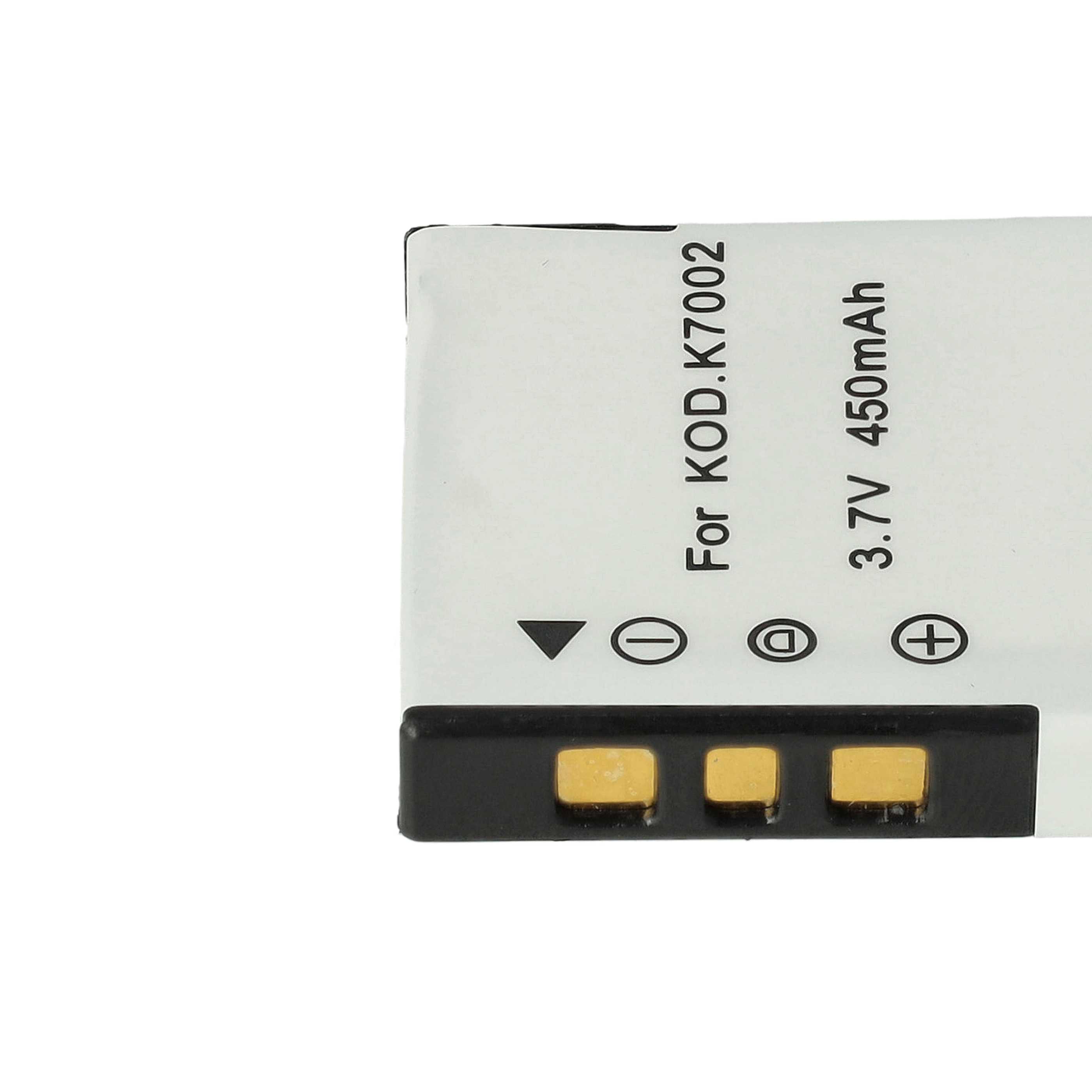 3x Battery replaces Kodak Klic-7002 - 460mAh, 3.6V, Li-Ion