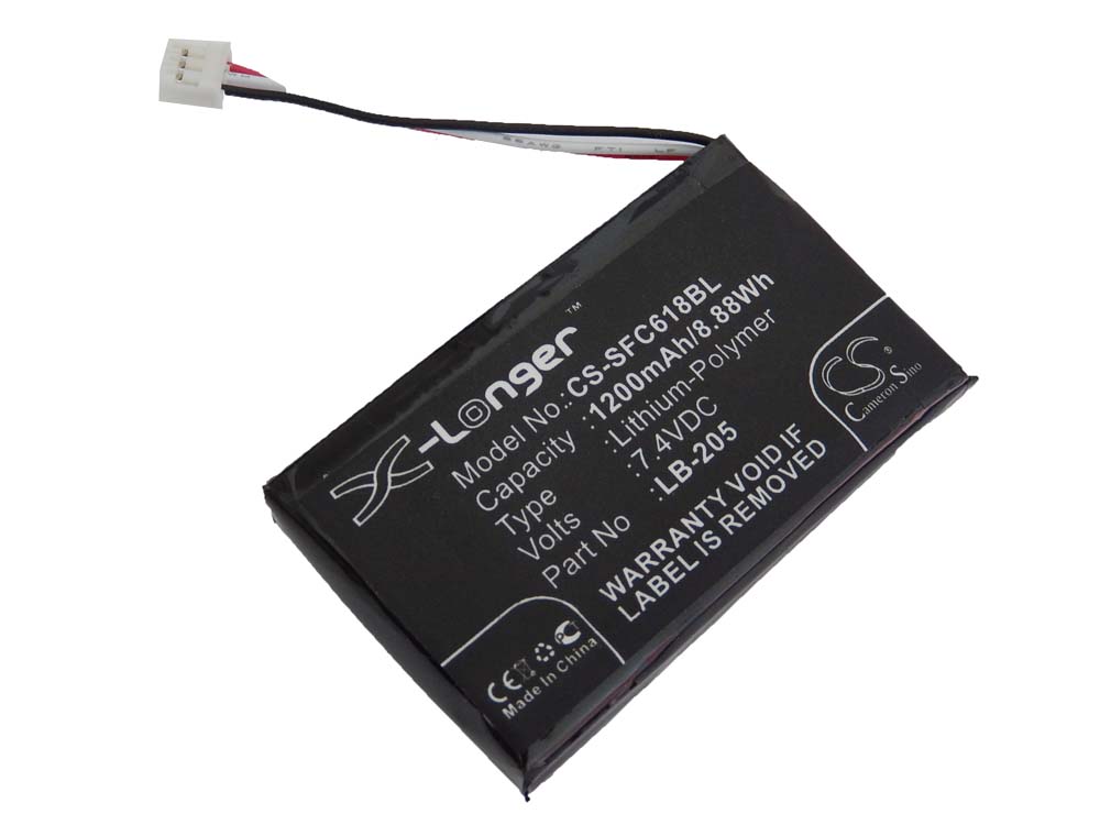 Barcode Scanner POS Battery Replacement for LB-205 - 1200mAh 7.4V Li-polymer