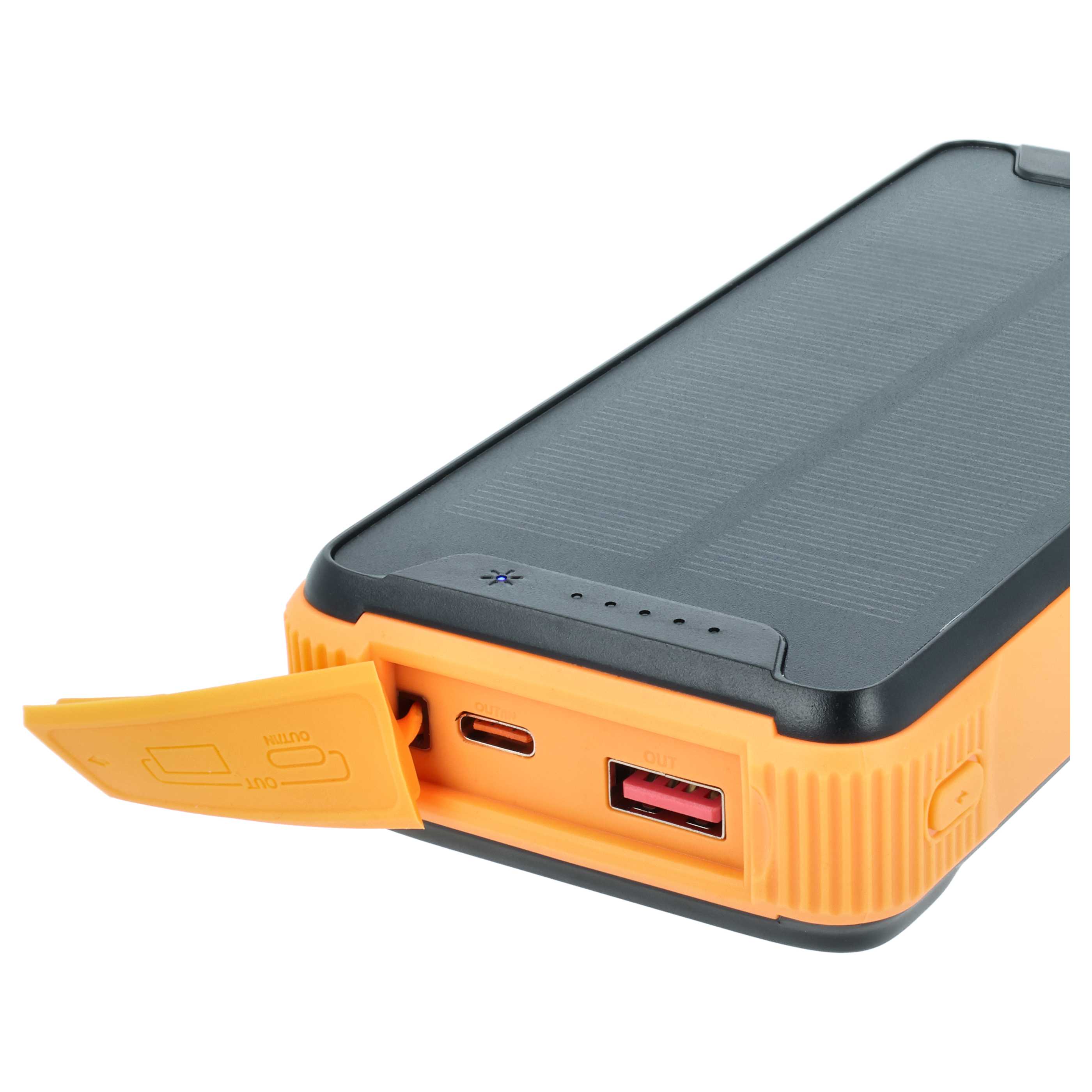 Powerbank 20000 mAh mit Solarladefunktion passend für z.B. iPhone, Samsung, Xiaomi