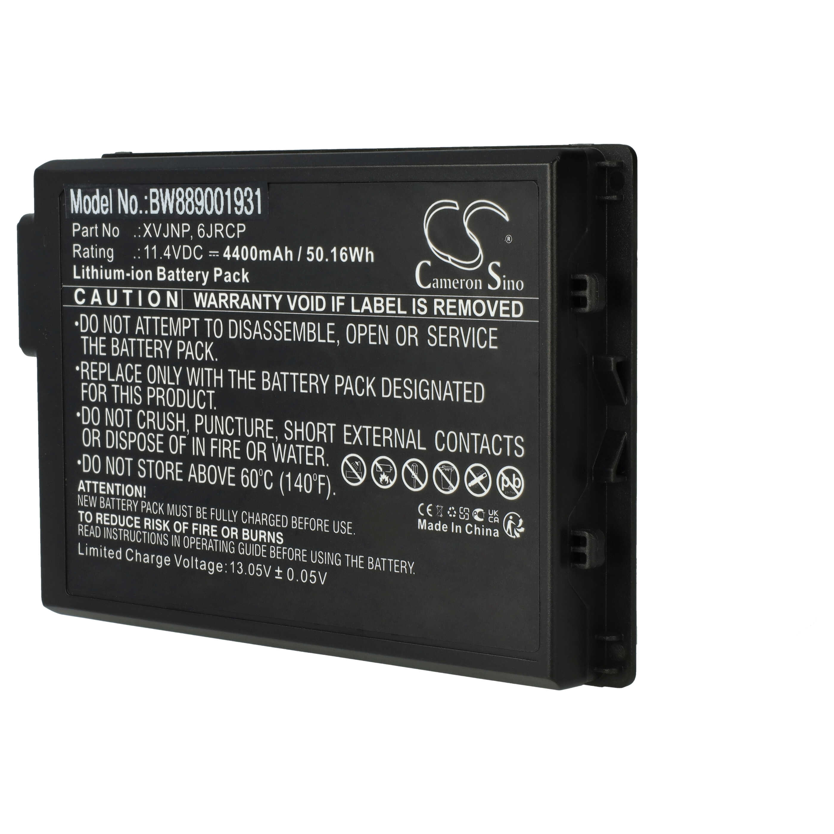 Notebook-Akku als Ersatz für Dell XVJNP, 6JRCP - 4400mAh 11,4V Li-Ion