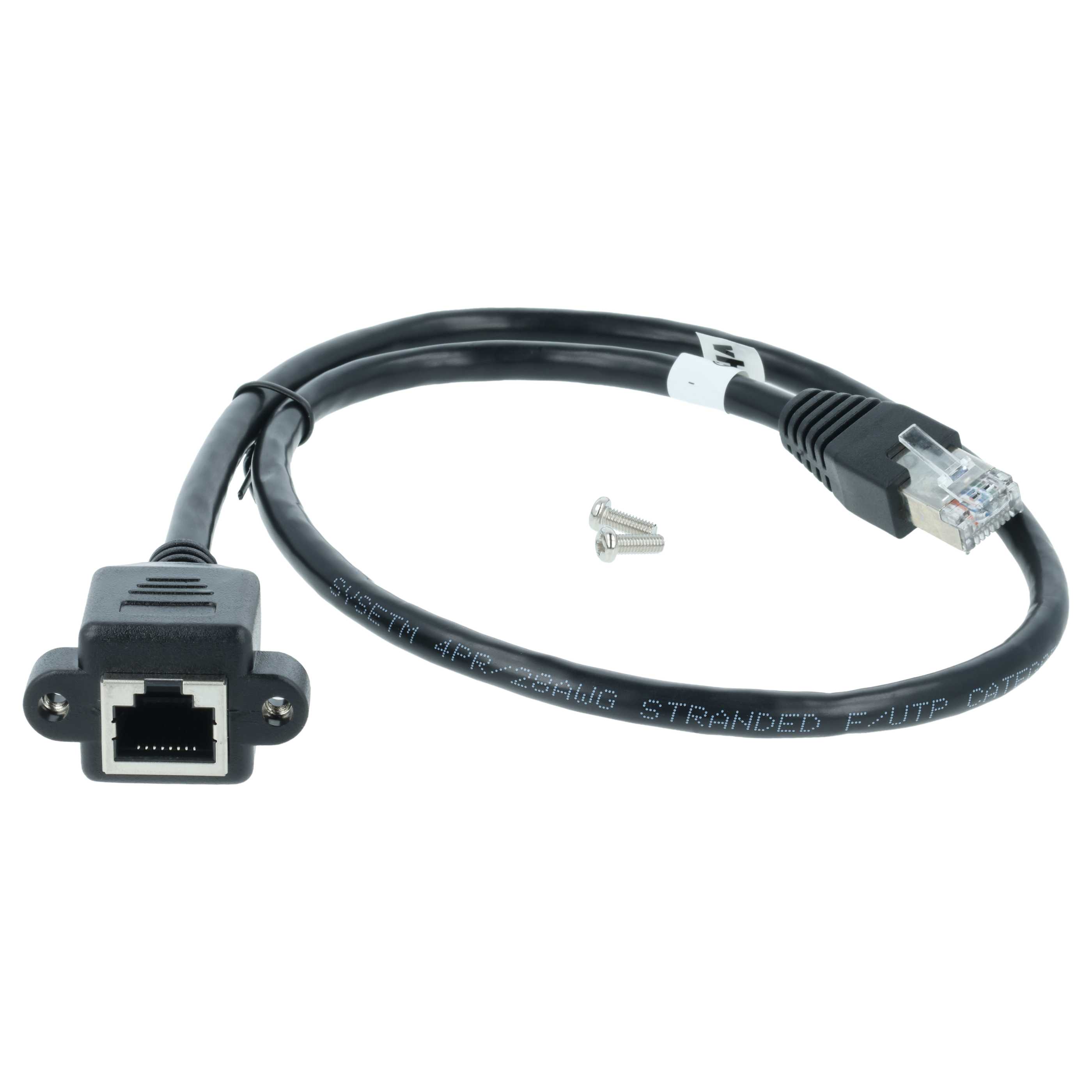 Cable de extensión Cat6, RJ45 (m) a RJ45 (h) - Cable Ethernet LAN con conector RJ45 incorporado, 0,5 m
