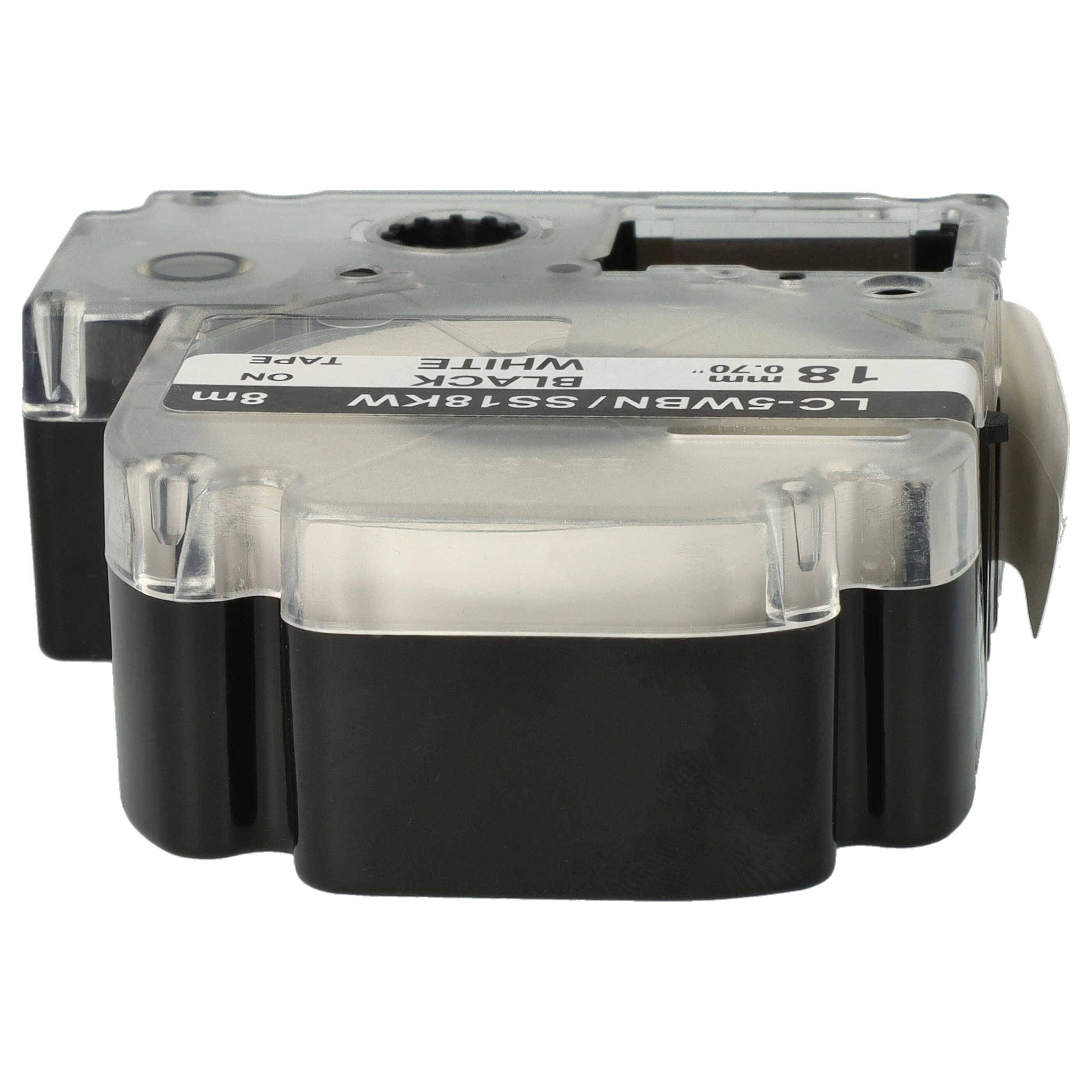 50x Label Tape replaces Epson LC-3WBN - 9 mm Black to White
